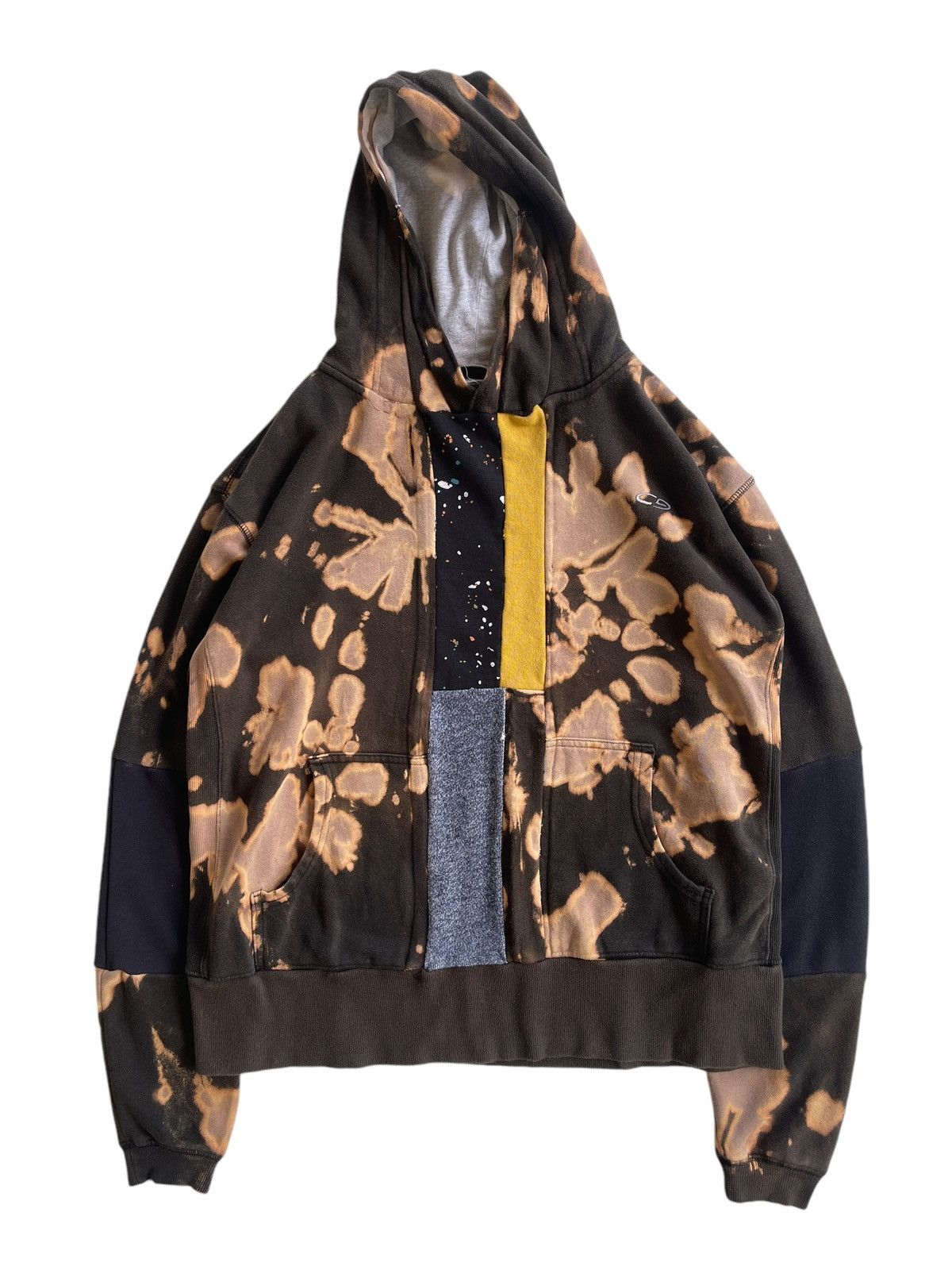 Vintage Vintage Acid Wash Hybrid Hooded Sweater Size US XL / EU 56 / 4 - 1 Thumbnail
