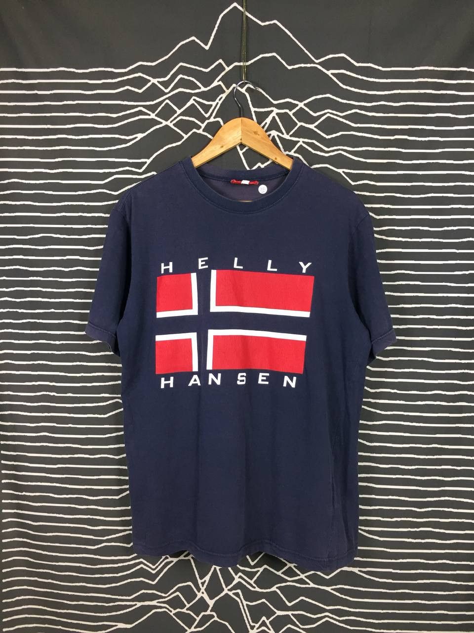 Vintage Helly Hansen Outdoor Brand Norwegian Flag Logo Tee Grailed