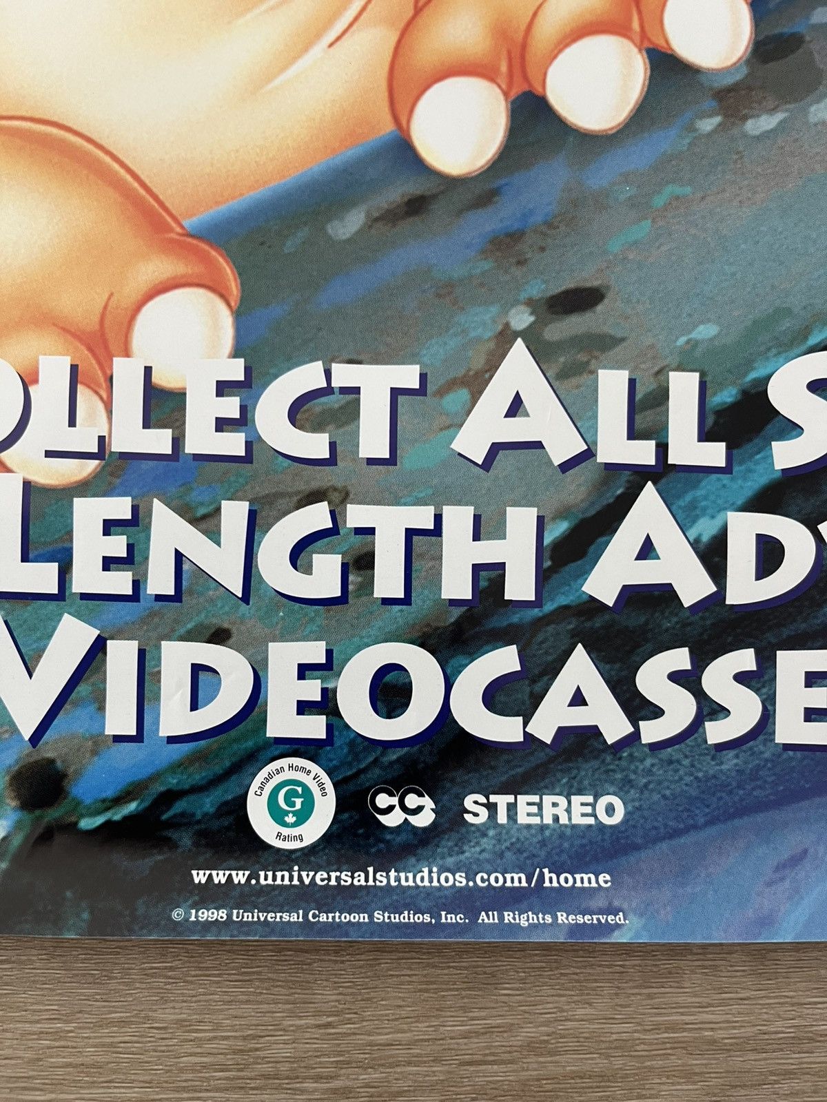 Vintage 1998 Land Before Time Official movie poster Size ONE SIZE - 3 Thumbnail