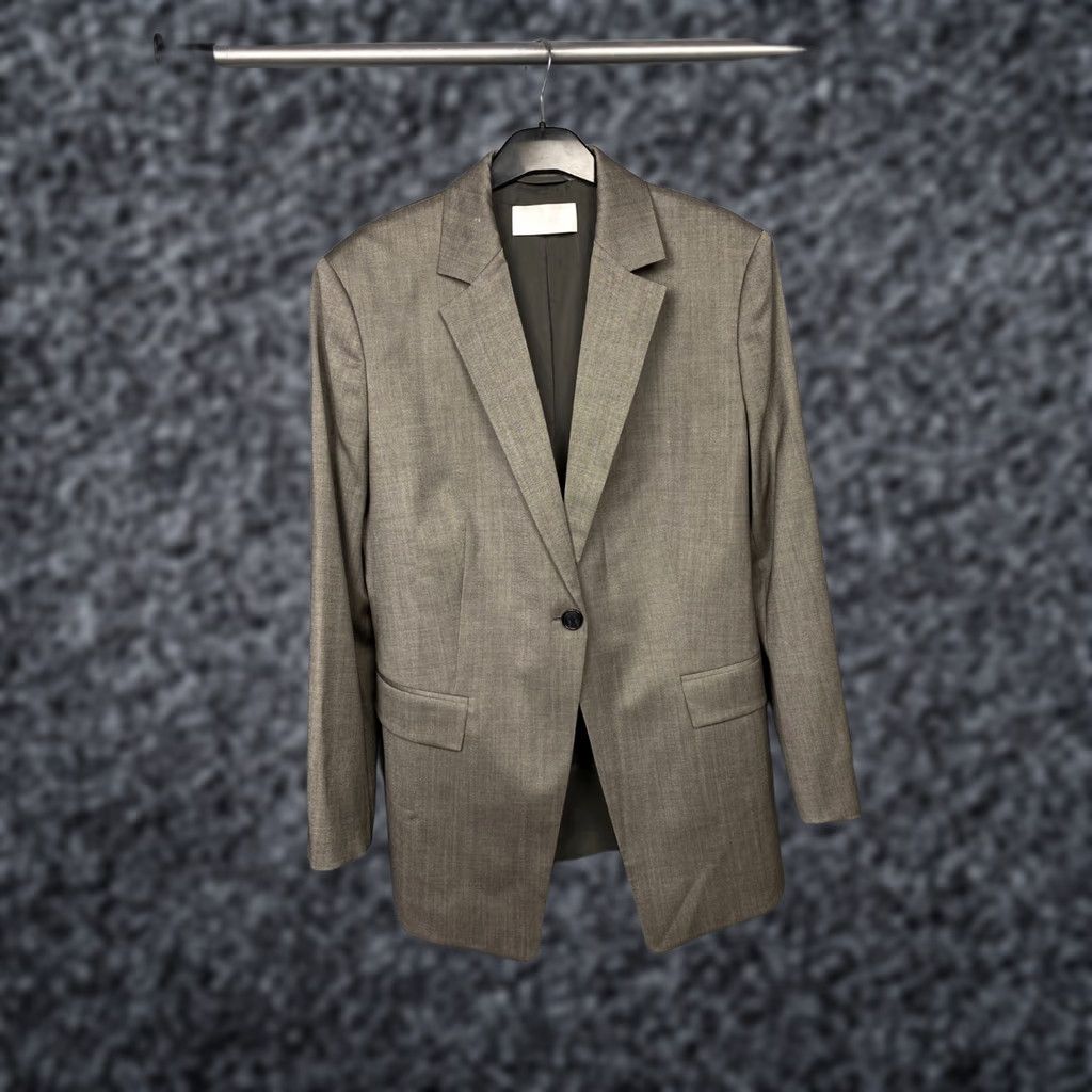 Hugo Boss Hugo Boss Womens Wool Blazer 1 button Jacket US 12 Gray Blazer Womens 12 Wool Button Holiday Size XL / US 12-14 / IT 48-50 - 1 Thumbnail