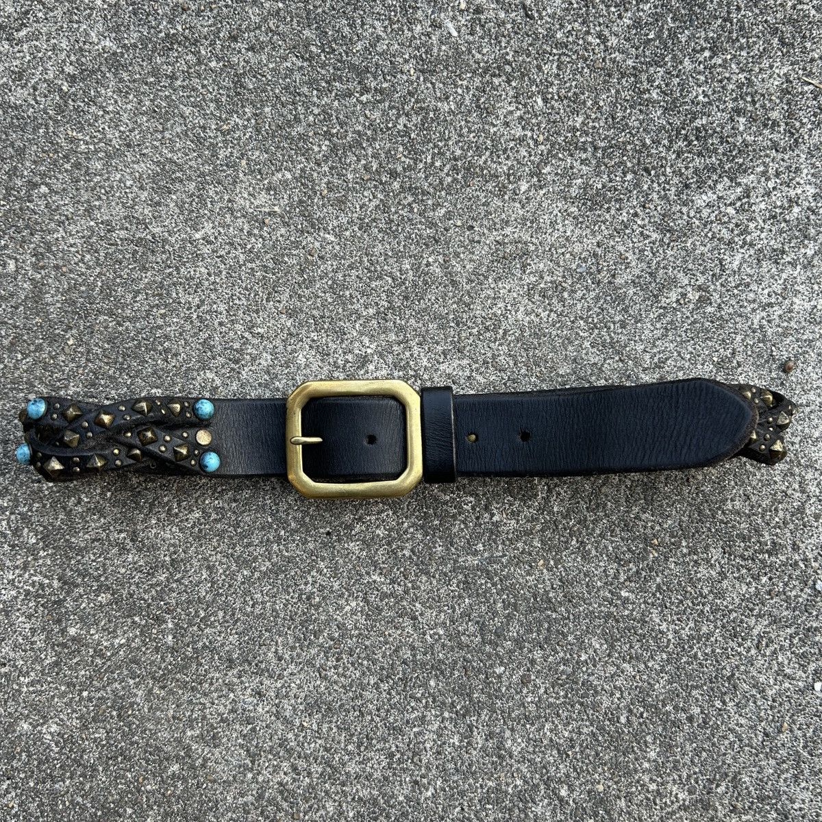 Vintage Vintage studded leather belt (Kapital Style) Size ONE SIZE - 3 Thumbnail
