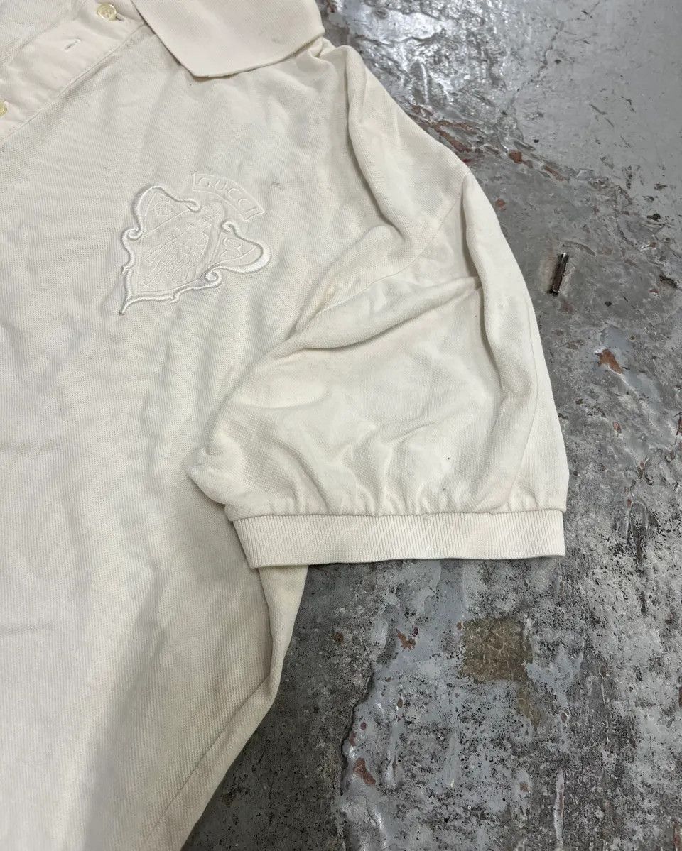 Gucci 2010s Gucci White Embroidered Logo Polo Size US M / EU 48-50 / 2 - 6 Thumbnail