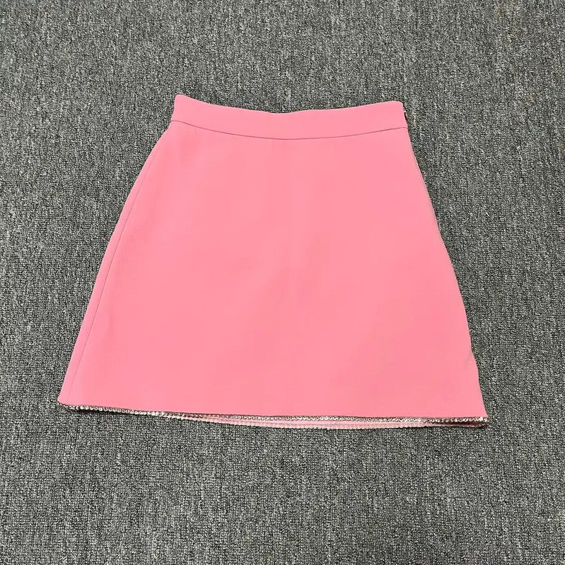 Miu Miu Miu Miu Pink Summer Polyester Skirt 0089 Size 28" / US 6 / IT 42 - 1 Thumbnail