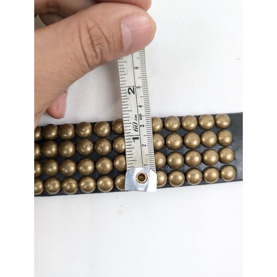 Enfants Riches Deprimes o1rshd1 Q:2 / Size:110 / Antique Brass Jesus Coin Belt Black Size 44 - 14 Thumbnail