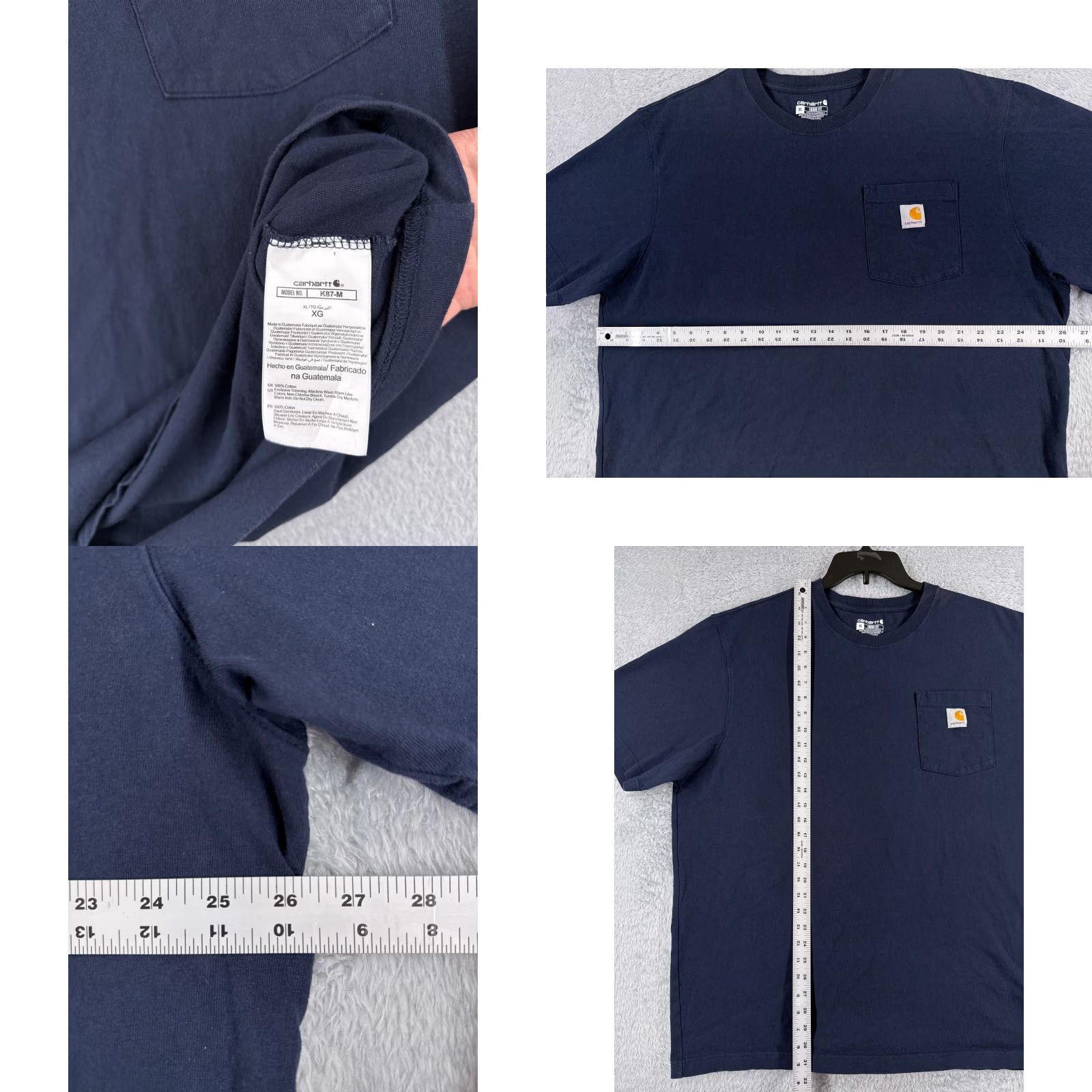 Carhartt Carhartt Shirt Mens XL Blue Short Sleeve Pocket 100% Cotton Loose Fit Size US XL / EU 56 / 4 - 8 Thumbnail