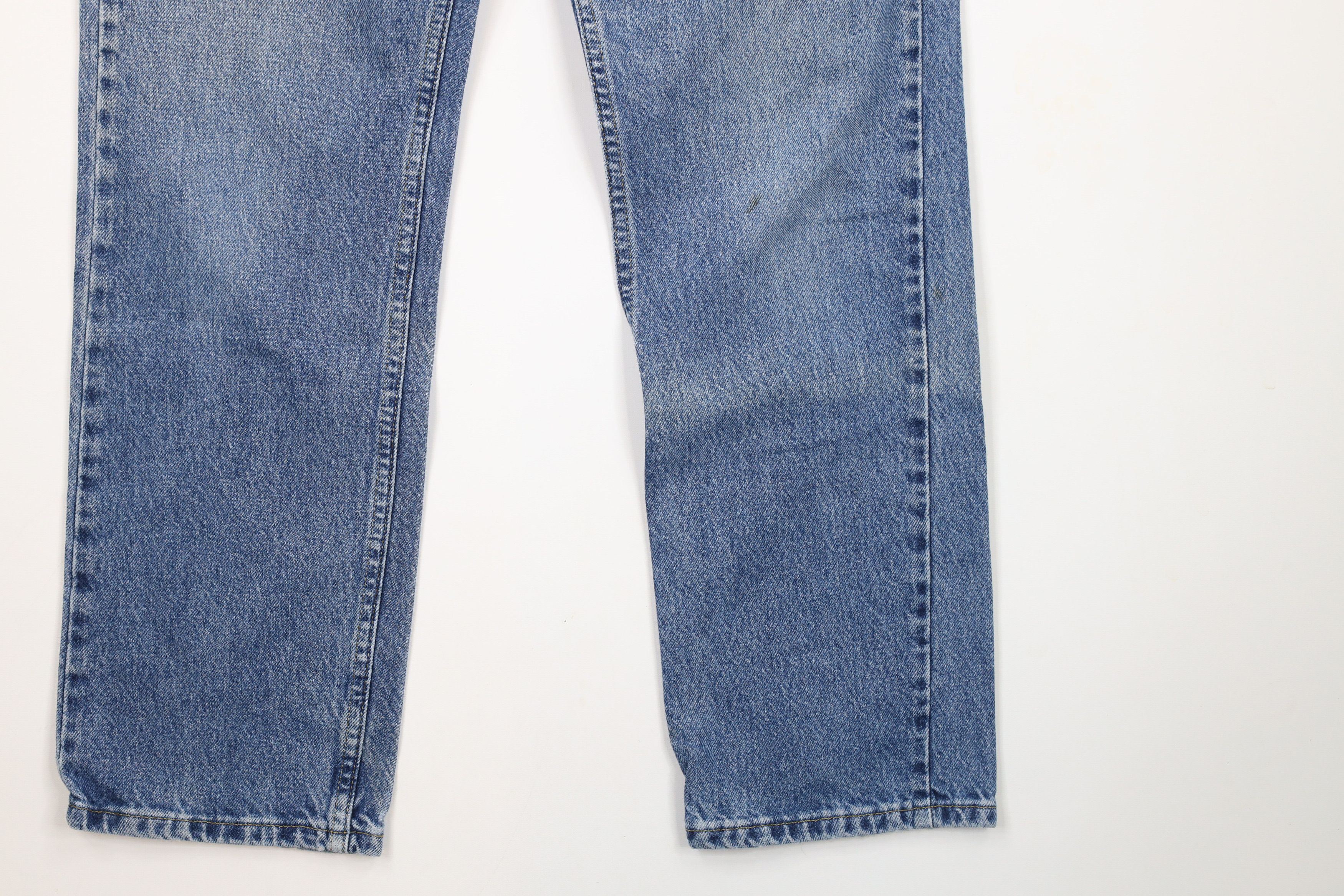 Lee × Vintage Vintage 90s Lee Jeans Straight Leg Denim Jeans Blue Cotton Size US 33 - 4 Thumbnail