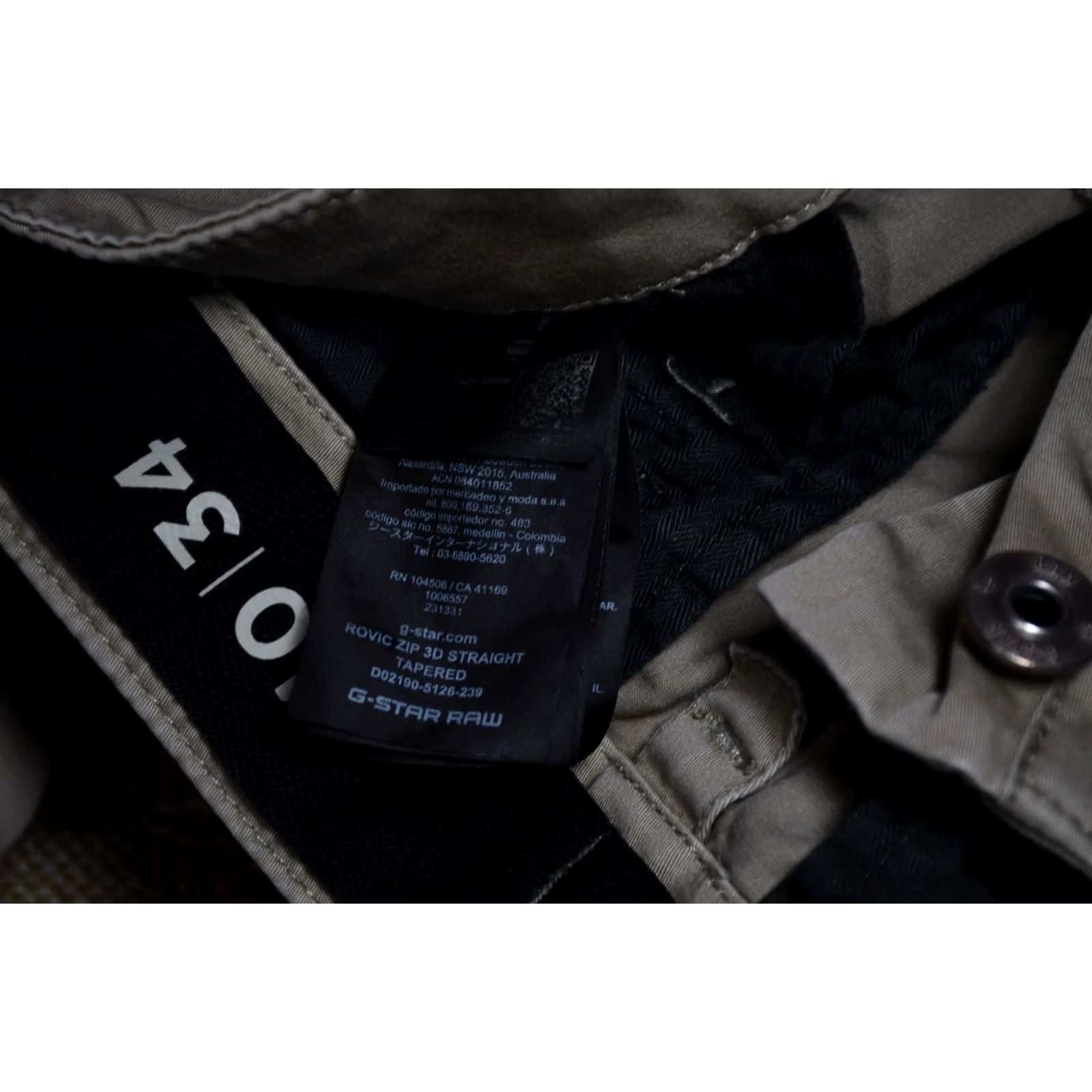 G-Star G-Star ROVIC Zip 3D Straight Tapered Cargo Pants Men W40 L34 Beige Cotton Cargo Pocket 3D 1990s-style? Size US 40 / EU 56 - 8 Thumbnail