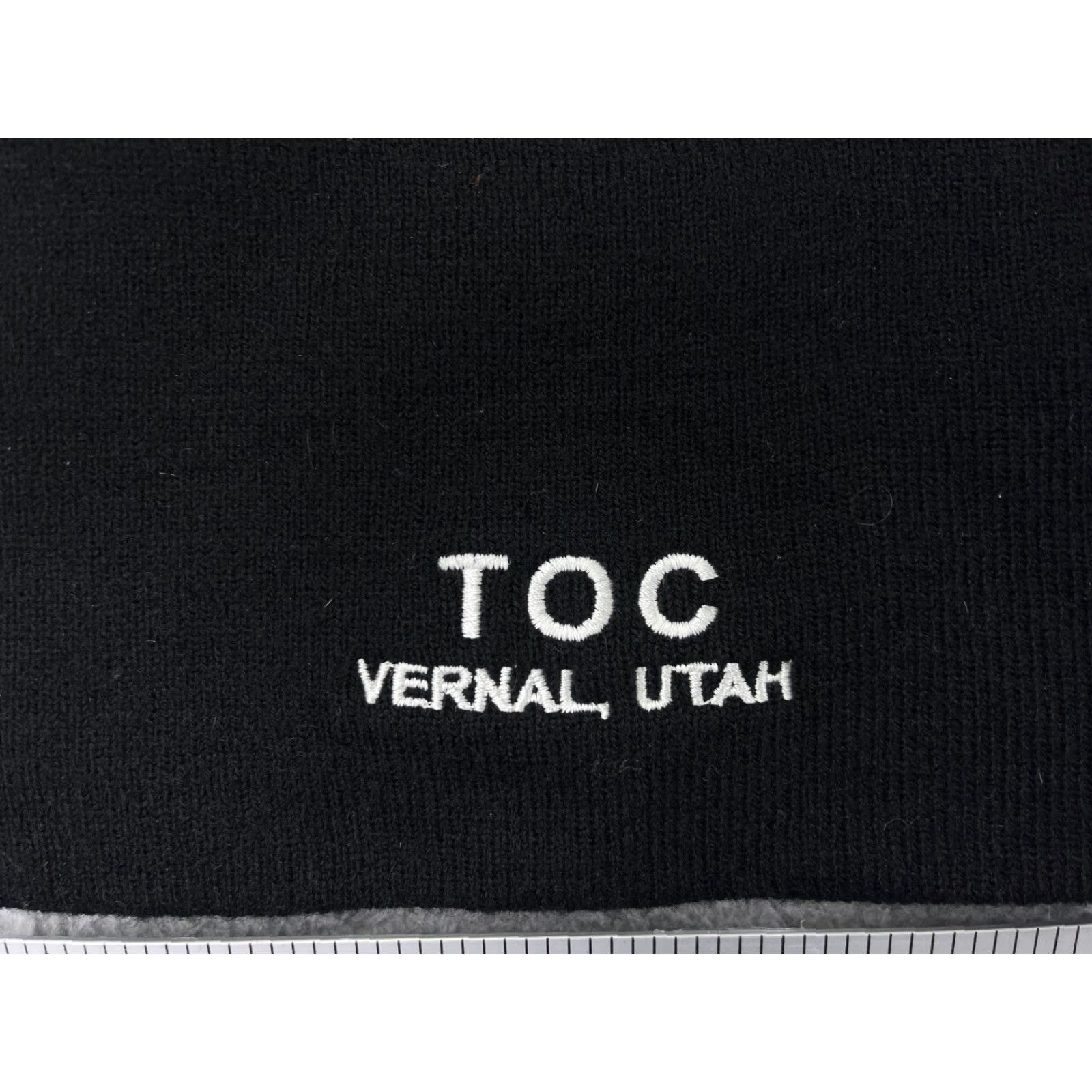 Vintage Otto Beanie Adult One Size Black Knit Embroidered Acrylic Toque Vernal Utah Size ONE SIZE - 2 Thumbnail