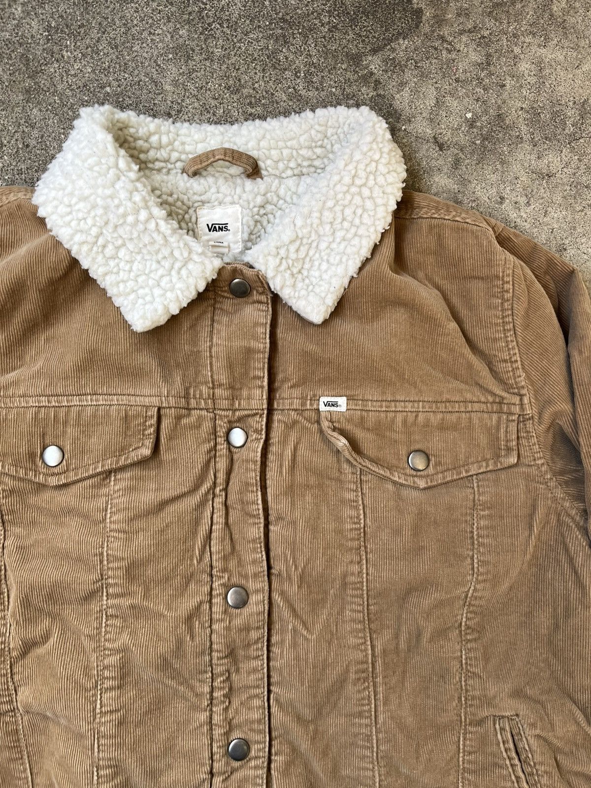 Vans Y2K Vans Corduroy Sherpa Wool Lined Jacket Size US XS / EU 42 / 0 - 2 Thumbnail