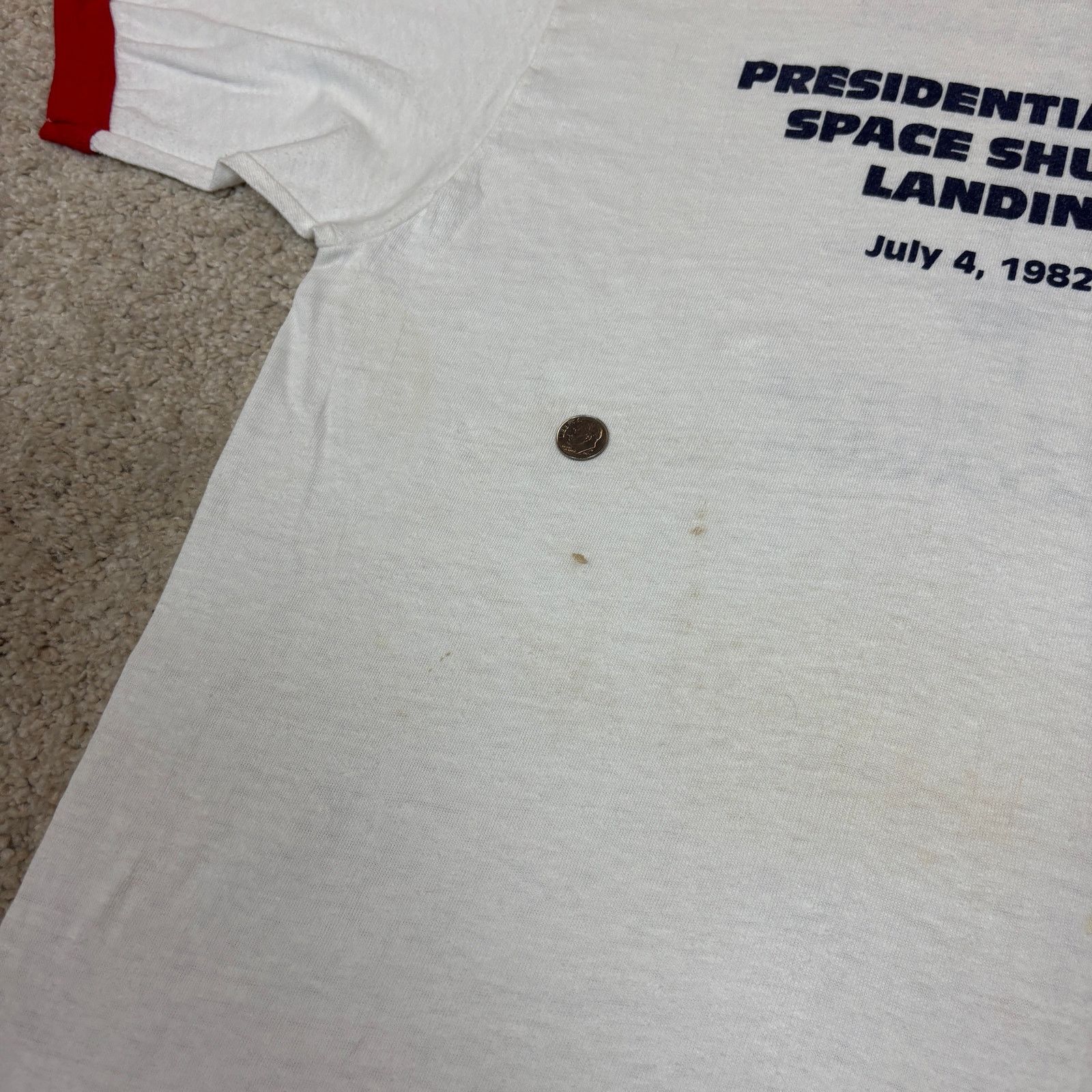 Hanes × Vintage Vintage 1982 Presidential Space Landing Ringer Shirt Large Size US L / EU 52-54 / 3 - 10 Thumbnail