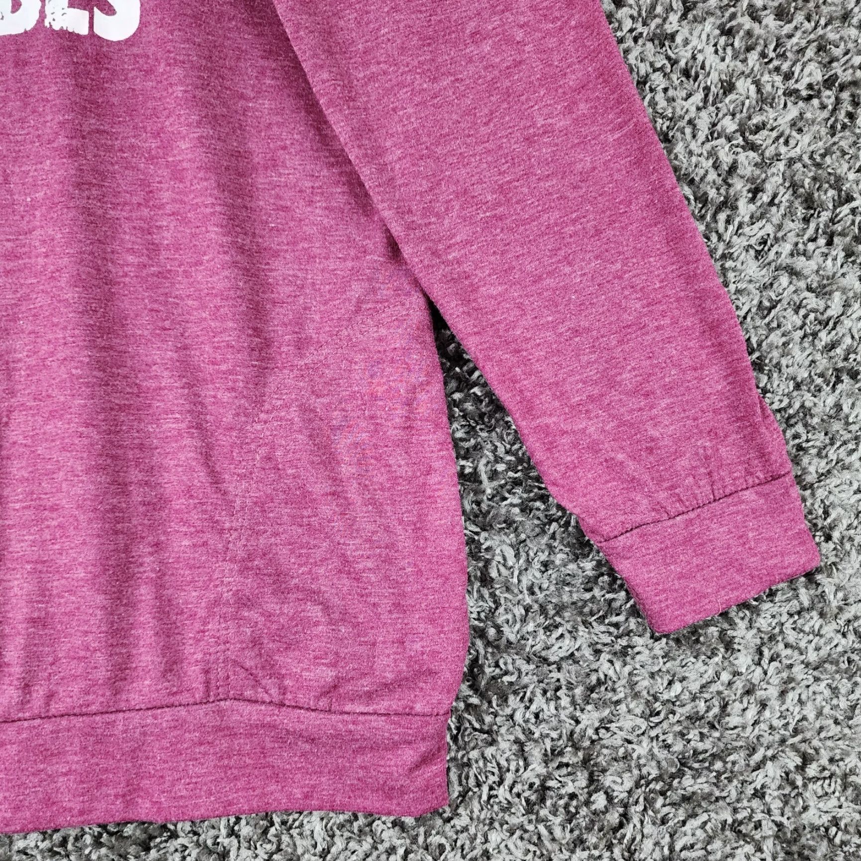 Vintage UNBRANDED Women's Purple Long Sleeve T-Shirt with Pockets, Size M, Good Vibes Size M / US 6-8 / IT 42-44 - 2 Thumbnail