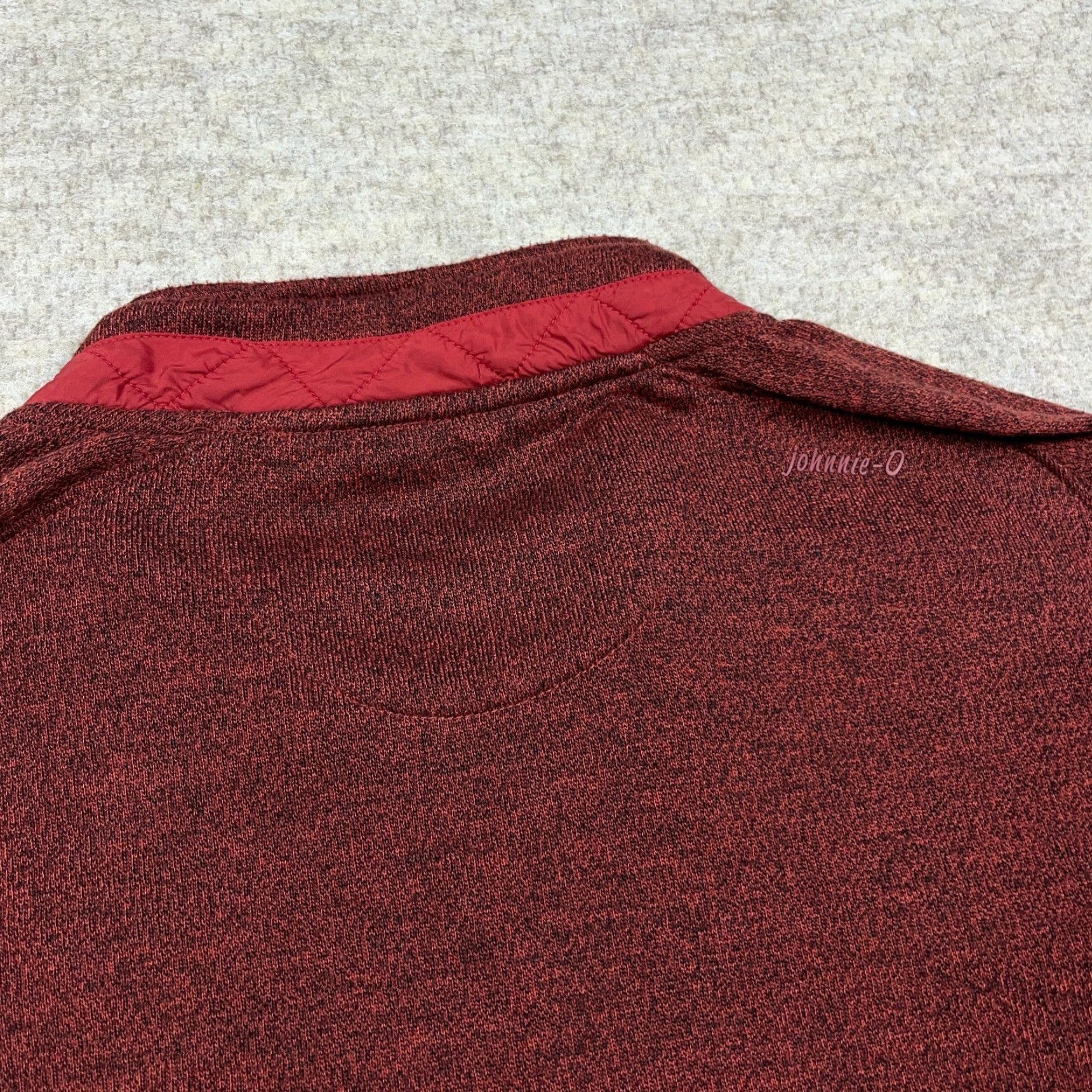 johnnie-O Johnnie-O Sweater Men XL Orange Pullover Quarter Zip Performance Wicking Adult Size US XL / EU 56 / 4 - 5 Thumbnail