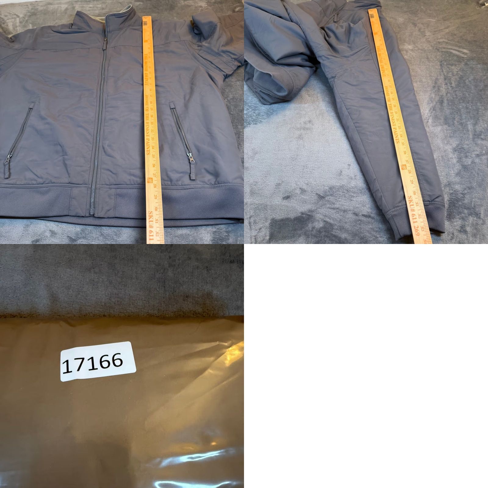 Duluth Trading Company Duluth Trading Co Mens 3XL Fleece Lined Jacket Gray Full Zip Bomber Work Coat Jacket long Sleeve Zip Pockets Insulated Casual Fall Winter Mens Size US XXL / EU 58 / 5 - 8 Thumbnail