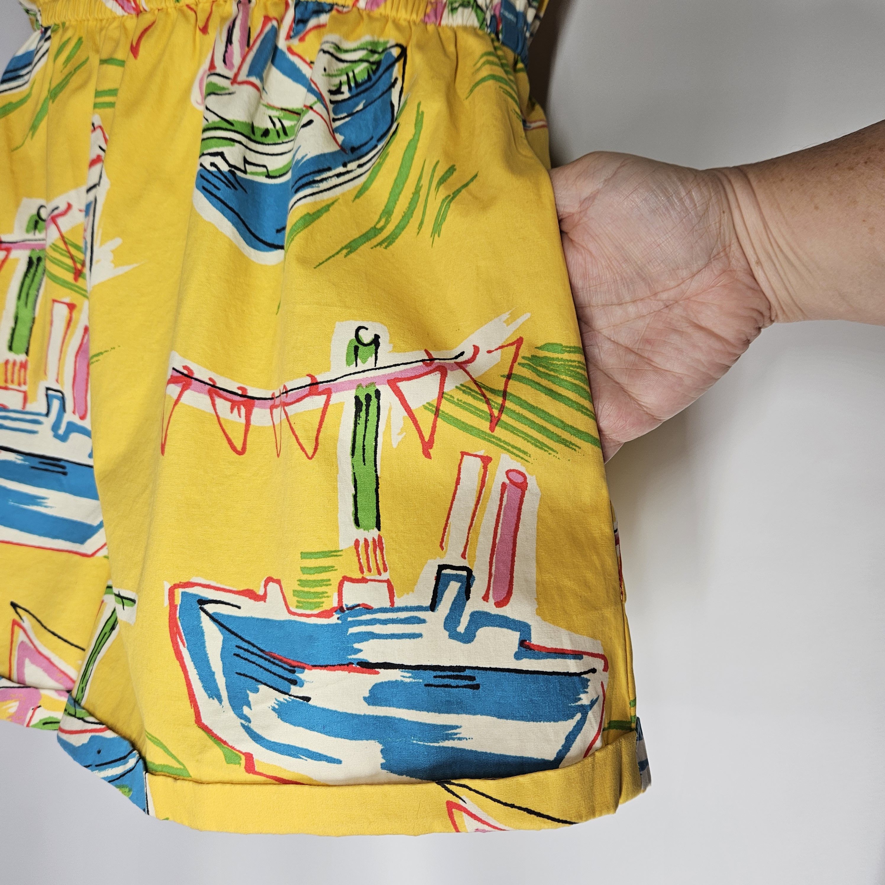 Other Kimchi Blue Size L Romper Strapless Shorts Yellow Sailing Size 34" / US 12 / IT 48 - 7 Thumbnail