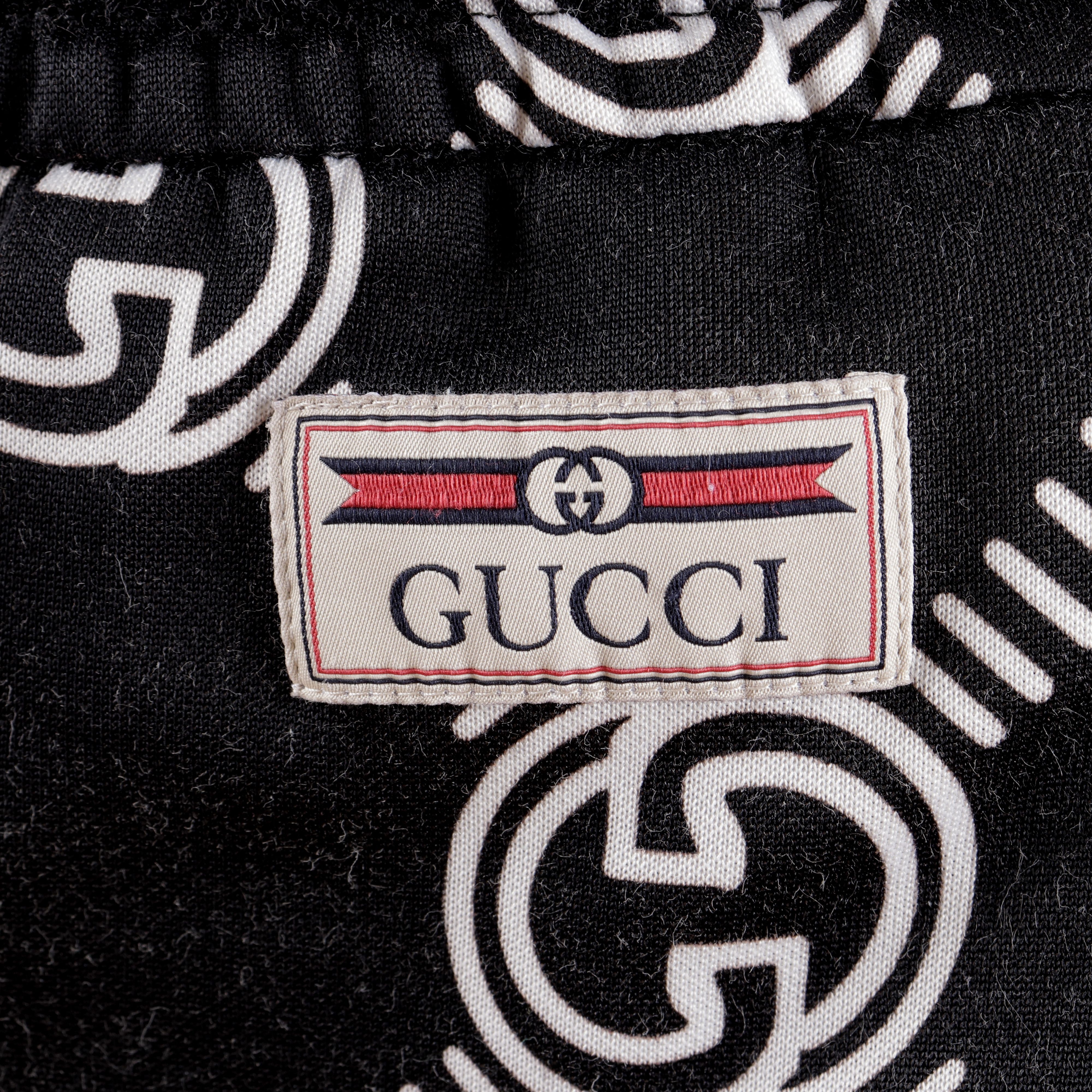 Gucci Gucci GG Monogram Black Joggers Track Pants Sweatpants Size US 31 - 3 Thumbnail