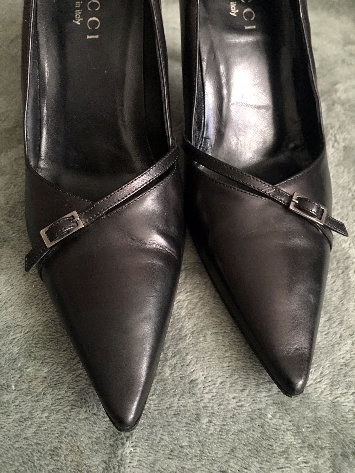 Gucci GUCCI Black Leather Heels Pumps Size EU 37 Size US 7 / IT 37 - 6 Thumbnail