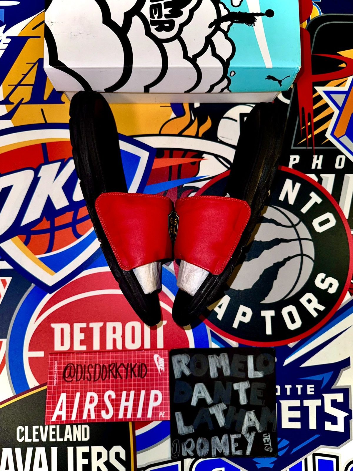 Nike Red/Black/Game Royal Nike EYBL Benassi Slides (749833-006) Size US 11 / EU 44 - 5 Thumbnail