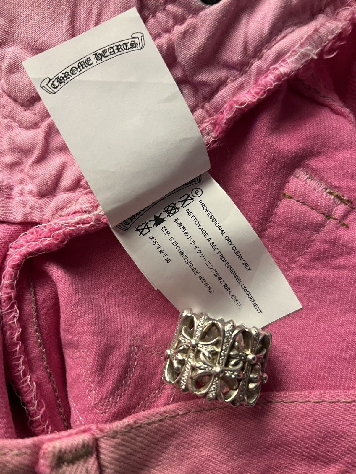 Chrome Hearts SOLD Chrome hearts pink denim Size US 34 / EU 50 - 7 Thumbnail