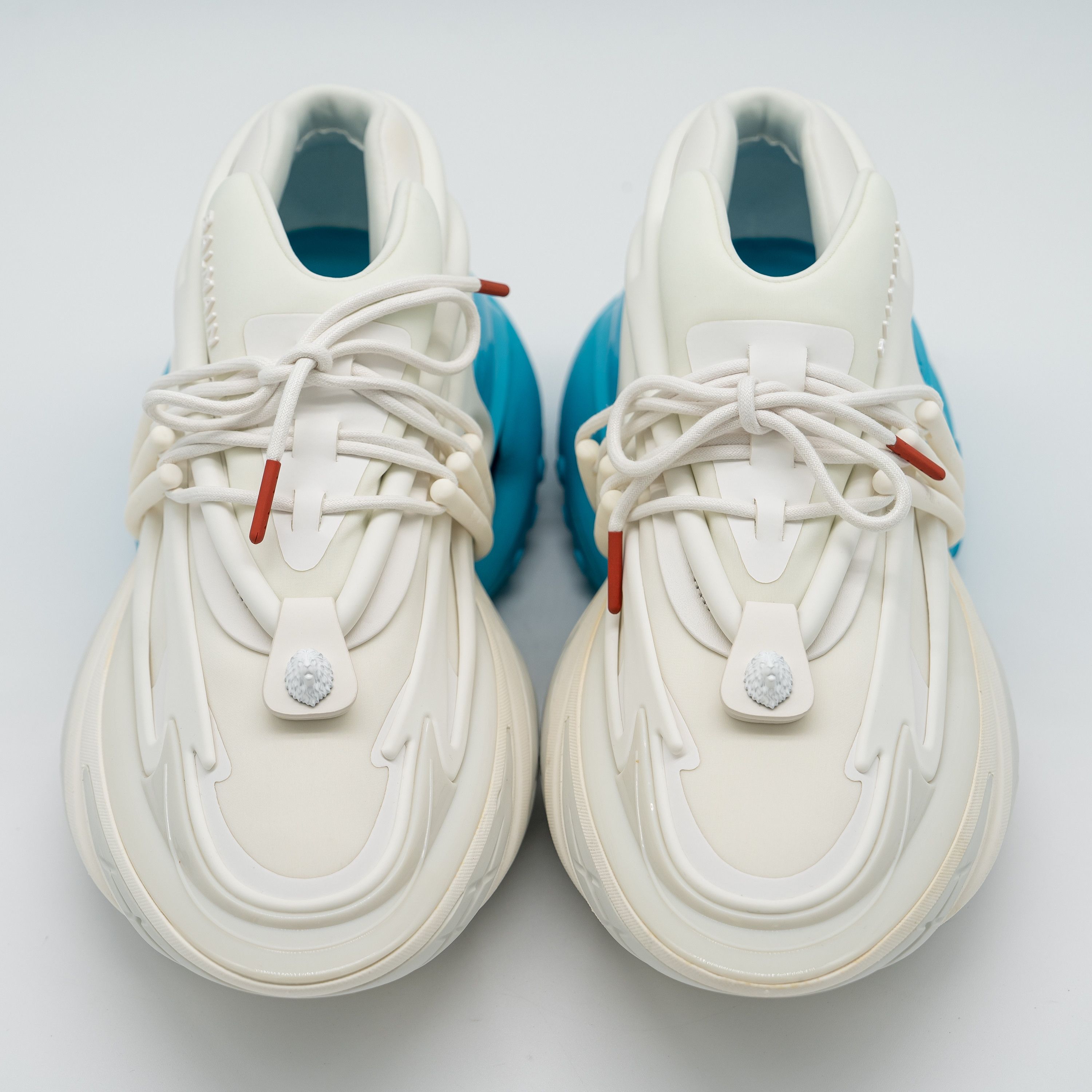 Balmain 42 9 US Balmain Unicorn White Blue Sneakers Neoprene Size US 9 / EU 42 - 3 Thumbnail