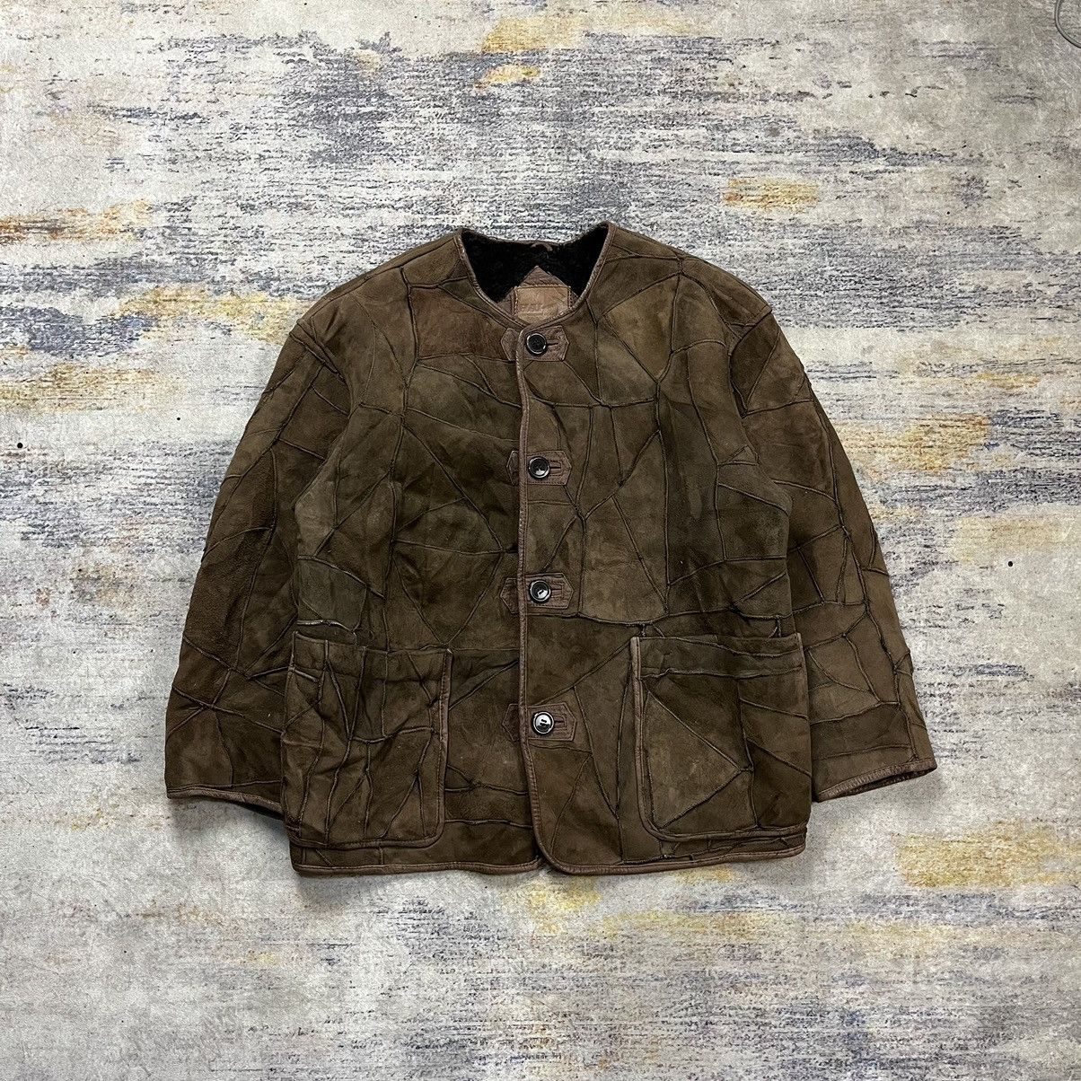 Hai Sporting Gear × Issey Miyake Vintage 90s Hai Sporting Gear patchwork leather jacket Size US M / EU 48-50 / 2 - 1 Thumbnail