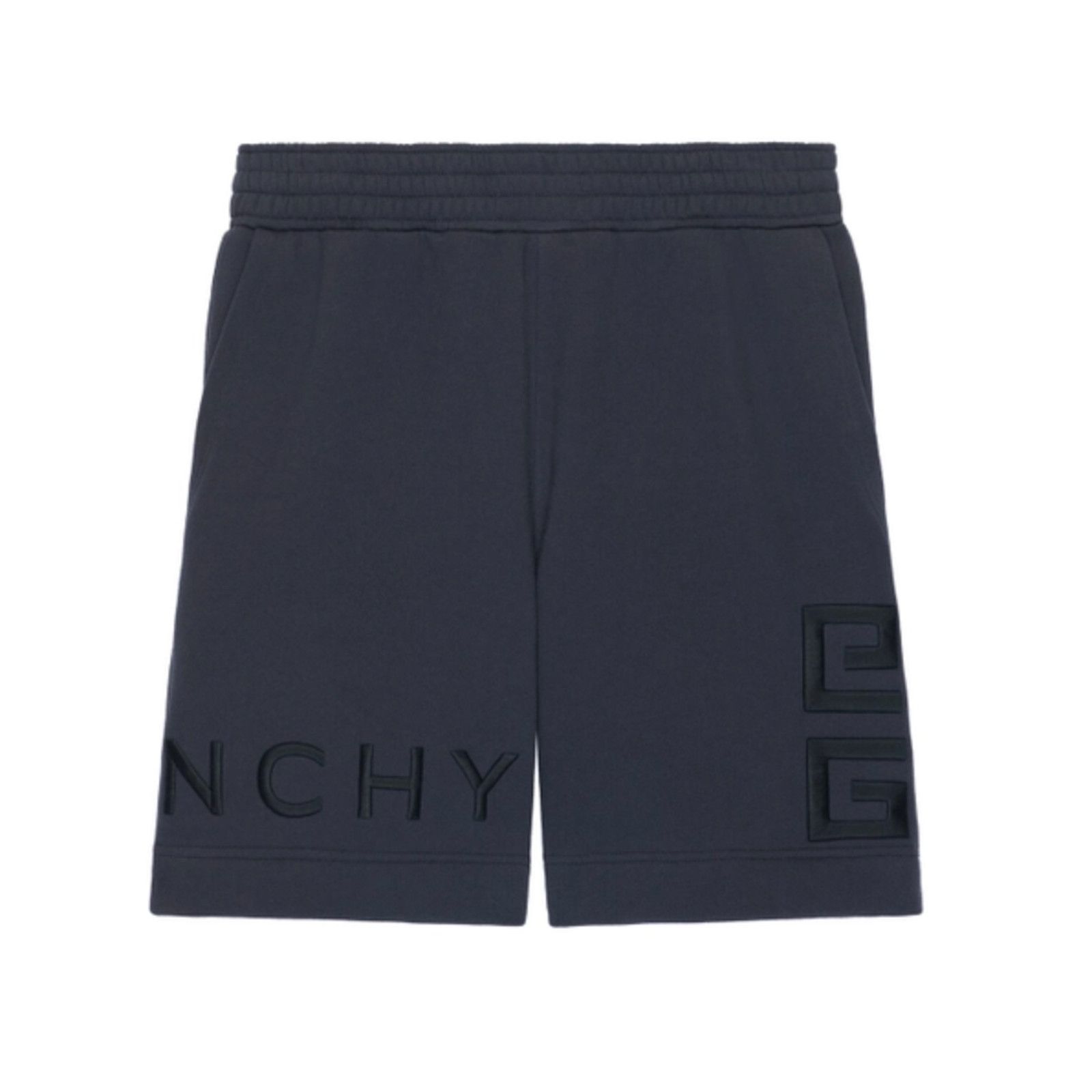 image of Givenchy 4G Embroidery Sweat Shorts Night Blue, Men's (Size 36)