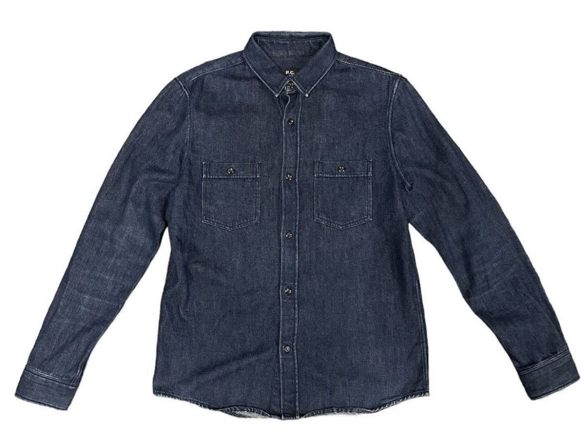 A.P.C. APC Button Ups Denim Long Sleeve Shirt Size US XS / EU 42 / 0 - 2 Thumbnail