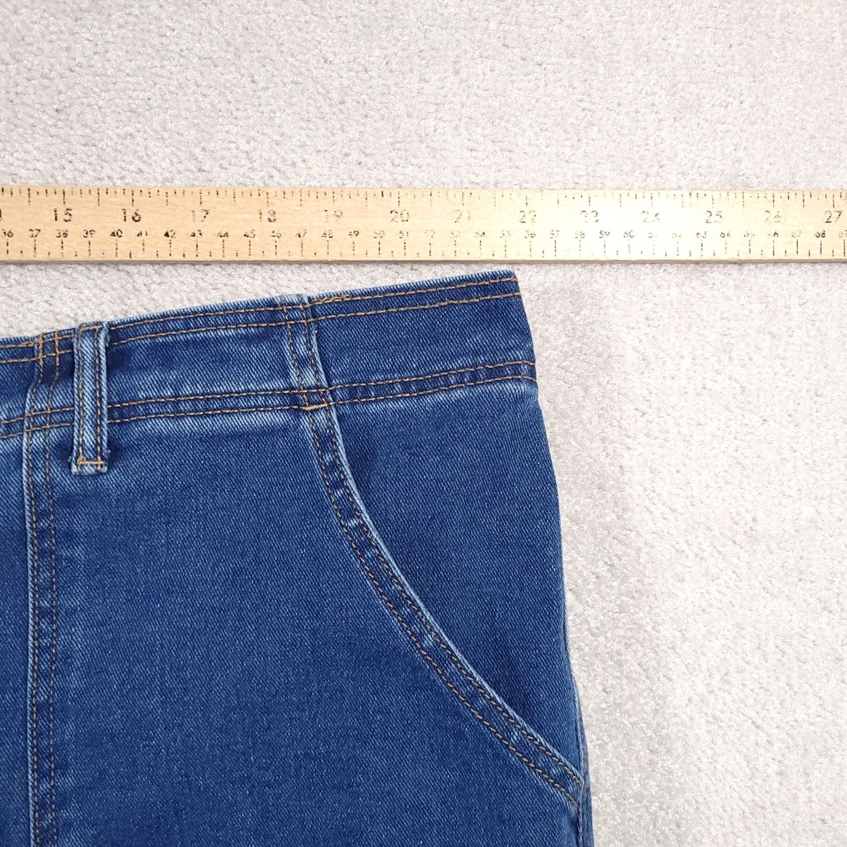 Vintage Knox Rose Jeans Women's 2X Plus Elastic Waist Straight Medium Wash 44X30 Jeans Size 40" / US 18 - 7 Thumbnail