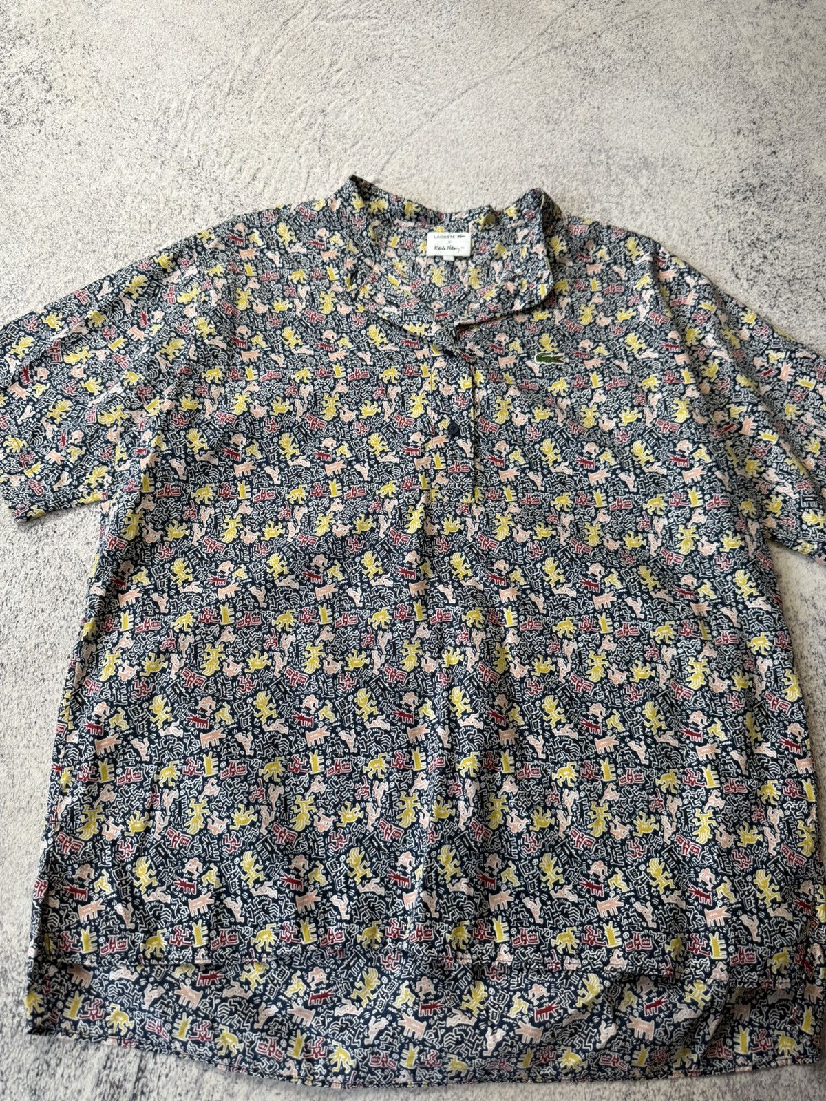 Japanese Brand Lacoste & Keith Haring Monogram Polo Shirt Y2K Size XS / US 0-2 / IT 36-38 - 10 Thumbnail
