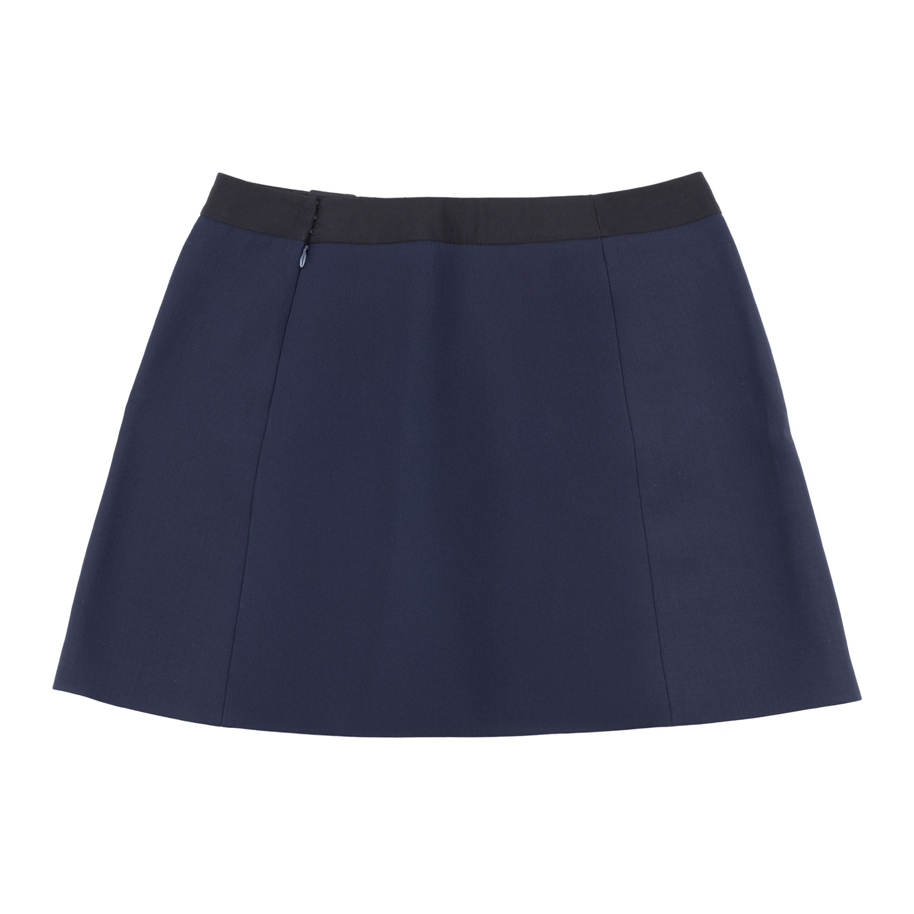 Prada Prada Milano Navy/Black Mini Skirt (M) Size 27" / US 4 / IT 40 - 2 Thumbnail