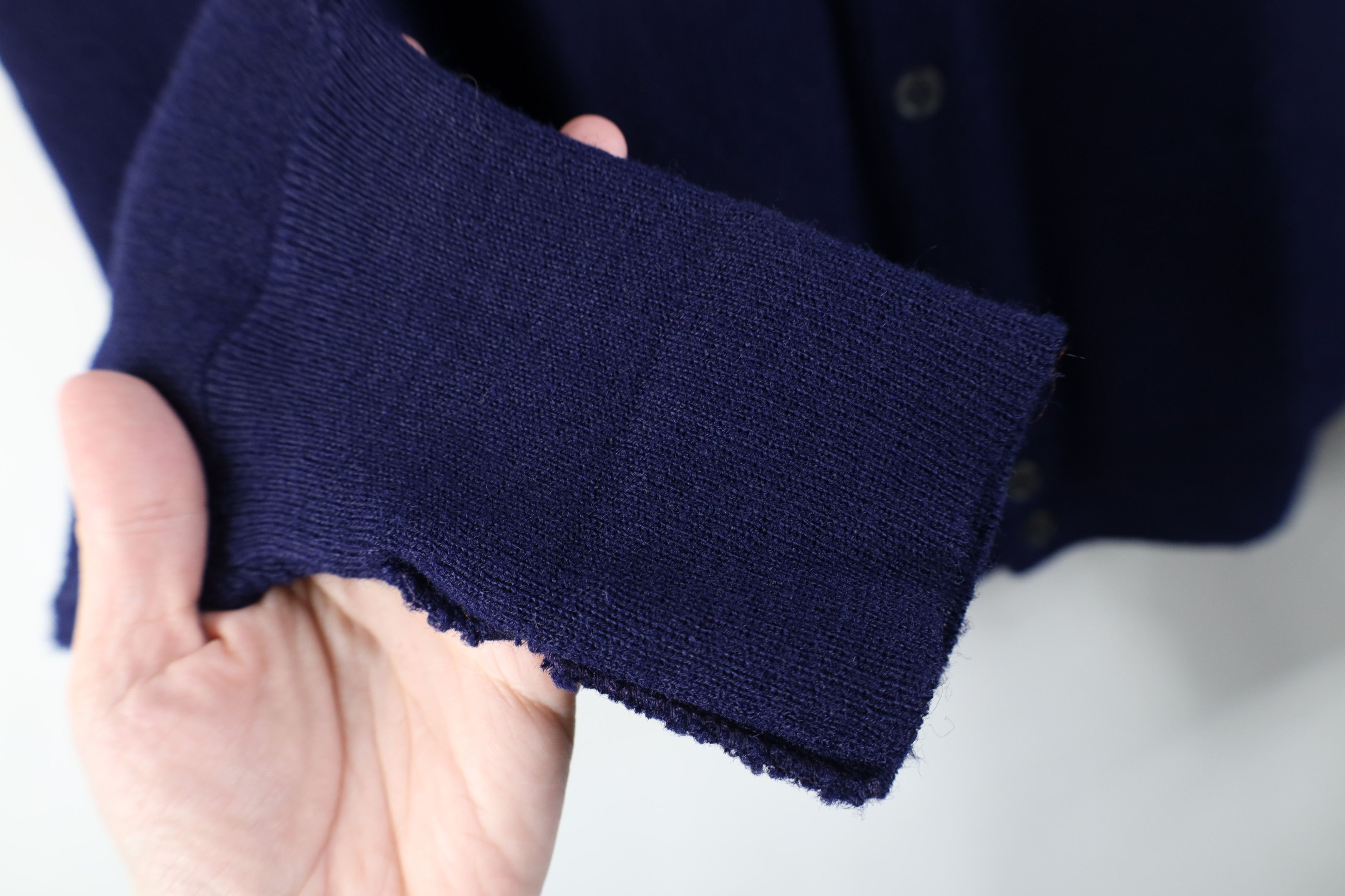 Lacoste Vintage 80s Izod Lacoste Knit Cardigan Sweater Navy Blue USA Size US M / EU 48-50 / 2 - 6 Thumbnail