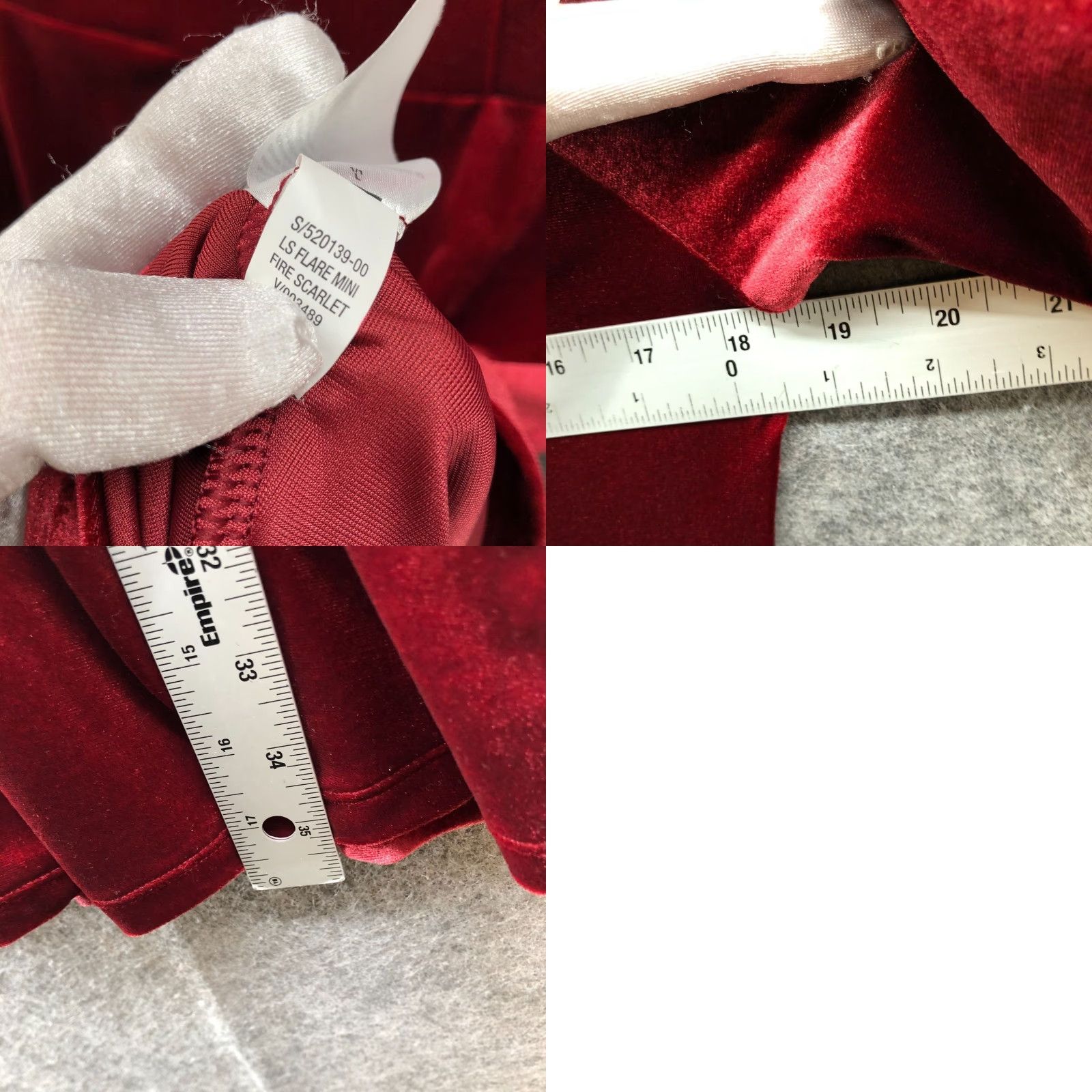 Old Navy NWT Old Navy Velvet Dress Womens L Square Neck A-Line Holiday Flare Long Sleeve Red Velvet Dress Size L / US 10 / IT 46 - 8 Thumbnail