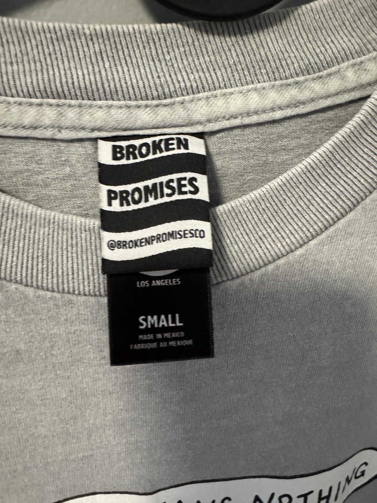 Broken Promises Co. Broken promises tee in grey sz S Size US S / EU 44-46 / 1 - 3 Thumbnail