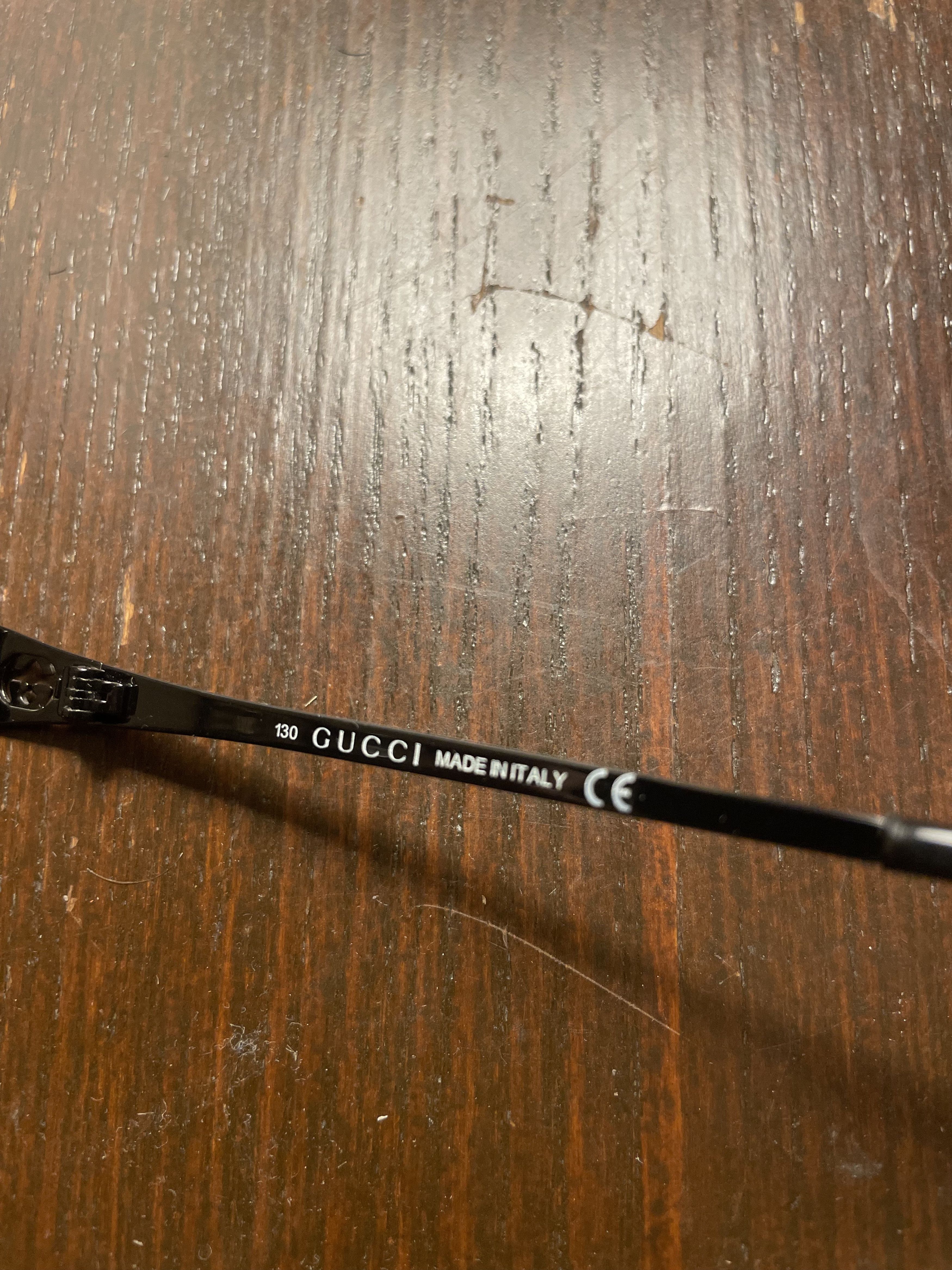 Gucci Gucci 00s Thin Black Glasses with Silver Logo Size ONE SIZE - 4 Thumbnail