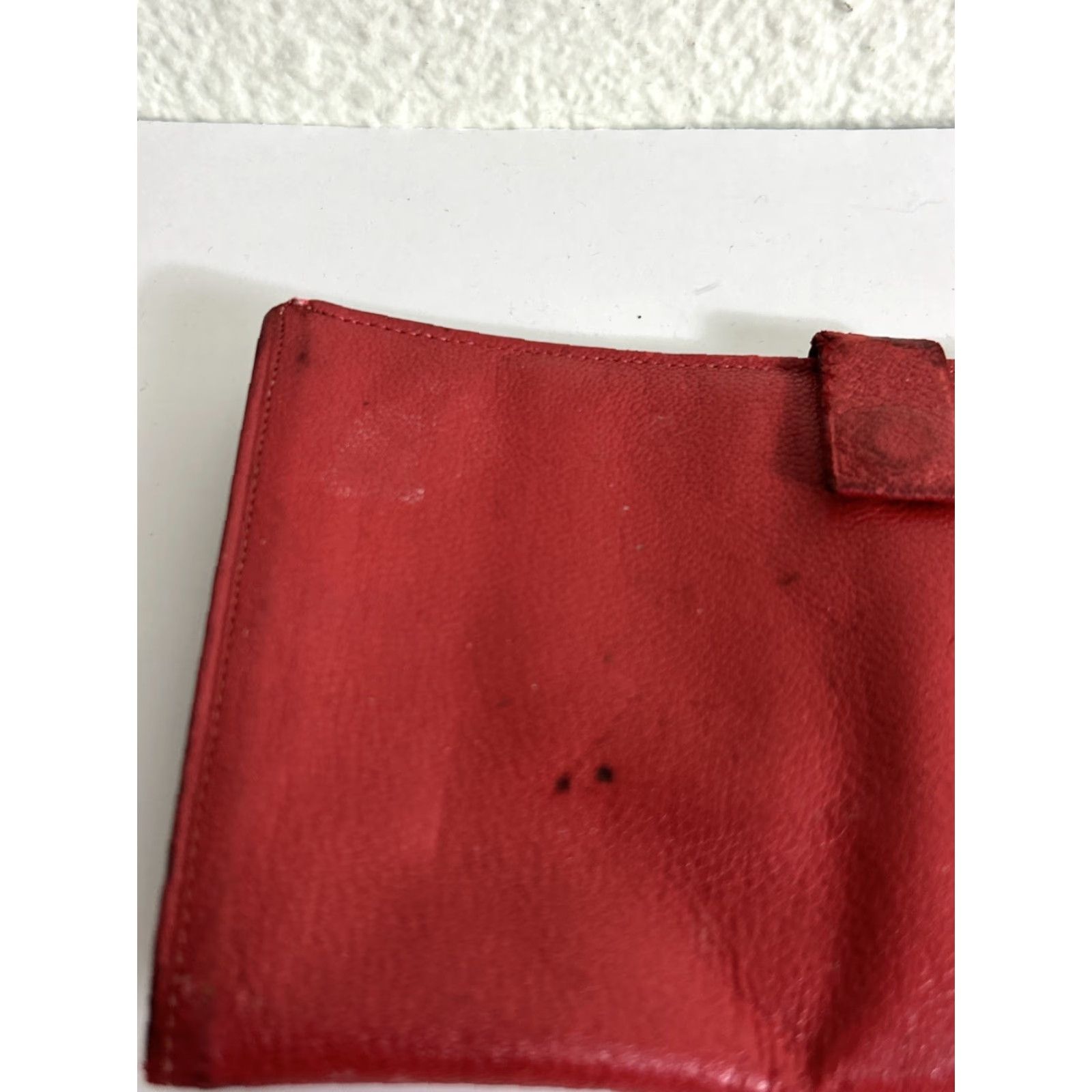 Vintage VINTAGE Princess Gardner Travel Wallet Women Red Stained Cowhide Passport/Tickets/Cards Folding Lightweight Size ONE SIZE - 5 Thumbnail