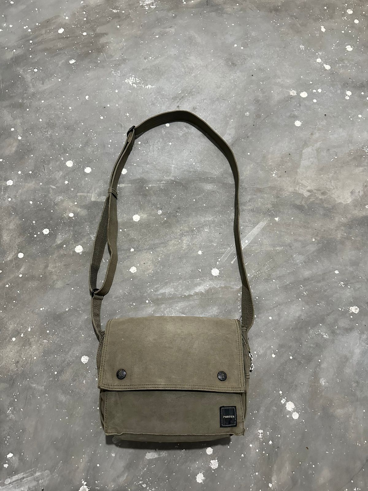 Porter Porter Japan Natural Faded Olive Canvas Crossbody/ Sling bag Size ONE SIZE - 1 Thumbnail