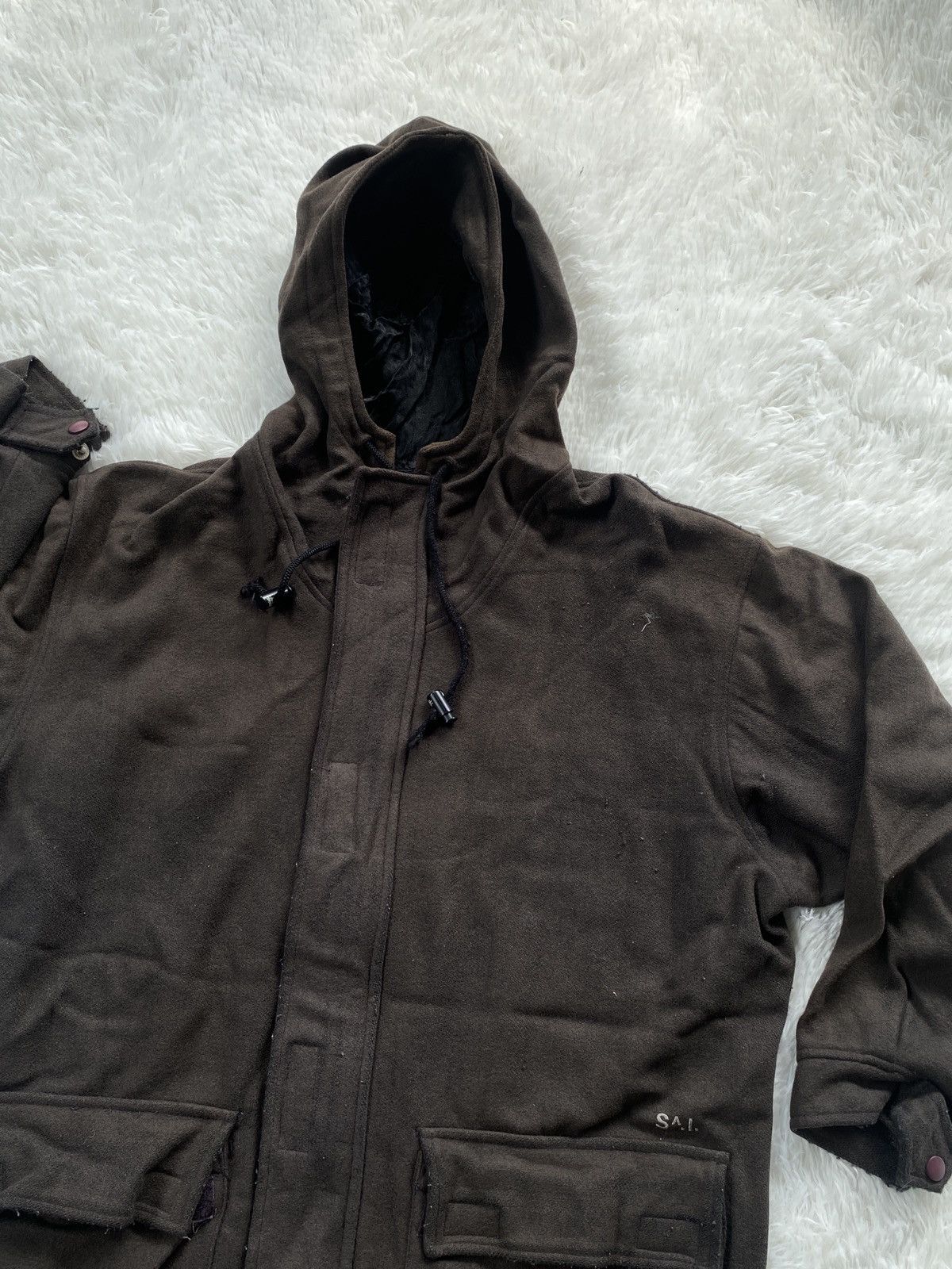 Stussy VINTAGE STUSSY N.Y.L.T.L.A WOOL HOODED JACKET Size US XL / EU 56 / 4 - 7 Thumbnail