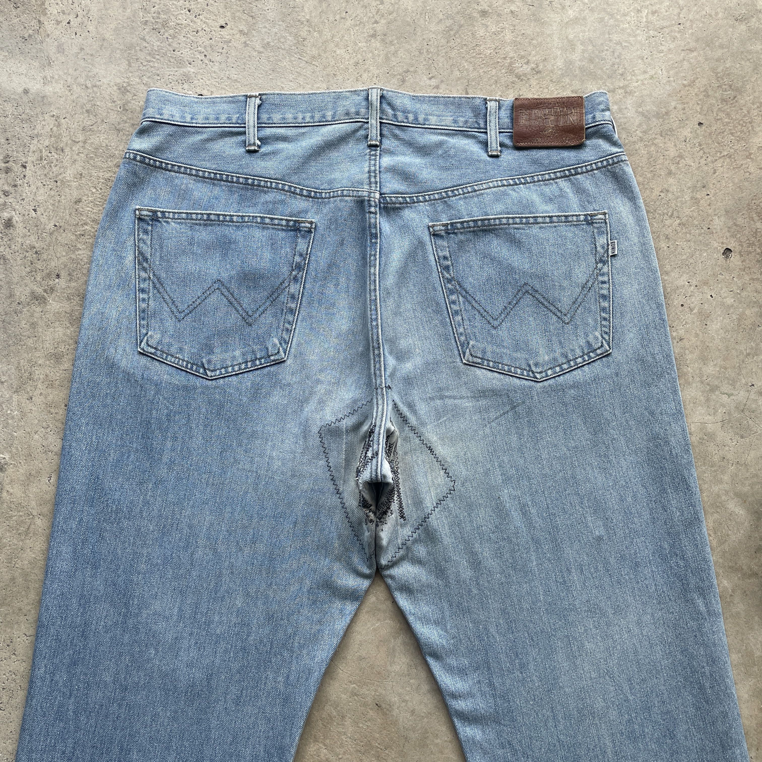 Edwin × Japanese Brand VINTAGE EDWIN DENIM FADED JEANS PANTS W40x27 Size US 40 / EU 56 - 11 Thumbnail