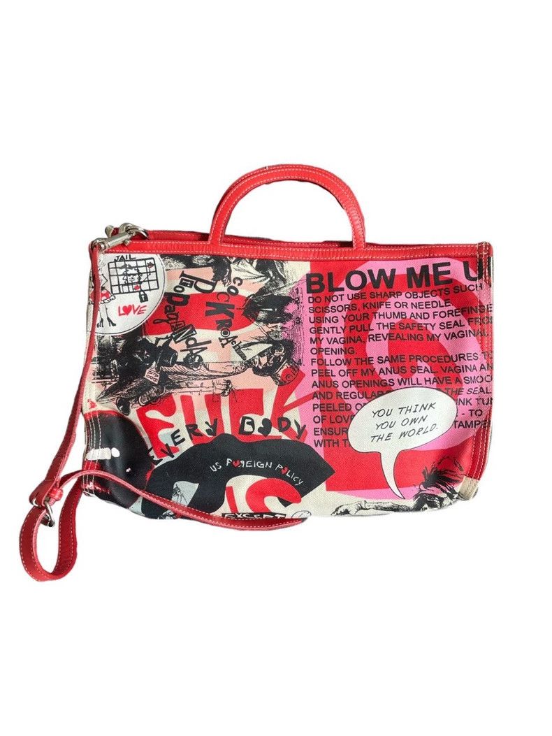 Vivienne Westwood Vivienne Westwood size os Red floral punk canvas shoulder b Size ONE SIZE - 2 Thumbnail
