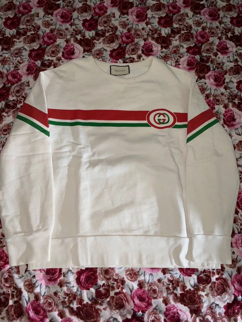 Gucci Gucci Size os Classic double G striped sweatshirt Size US XXS / EU 40 - 1 Thumbnail