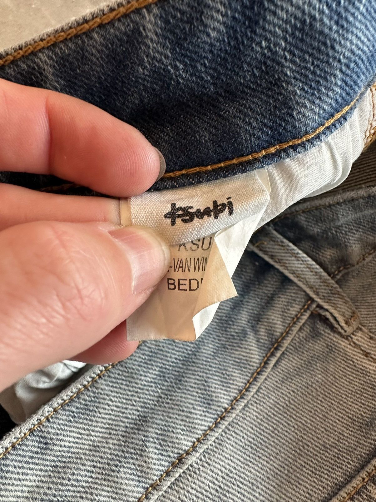 Ksubi Ksubi van winkle enjoy trashed denim light blue Size US 34 / EU 50 - 6 Thumbnail