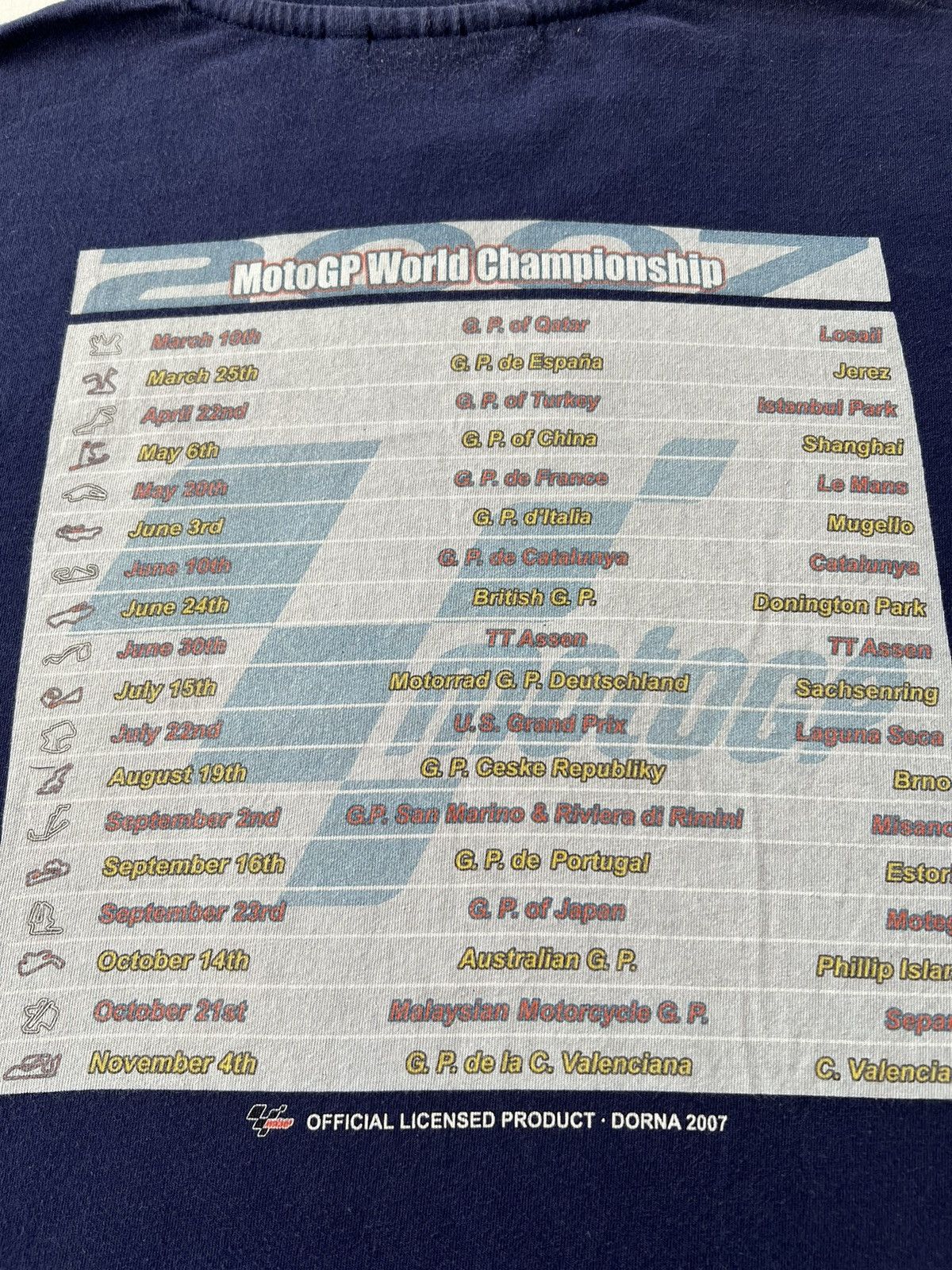 Vintage Vintage 2007 Motogp World Championship Valencia Moto Racing Size US L / EU 52-54 / 3 - 12 Thumbnail
