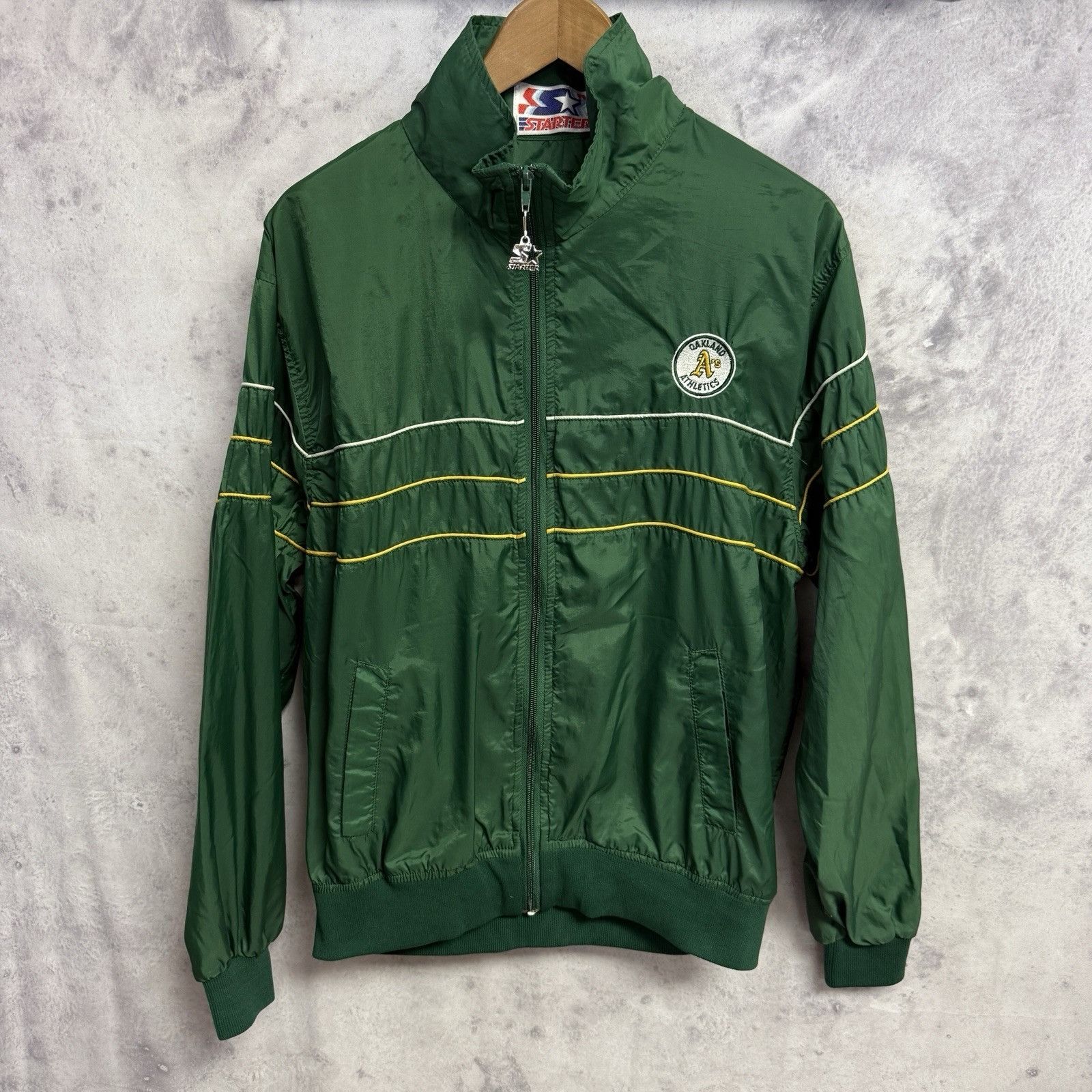 Starter Vintage Oakland Athletics Starter Jacket Lightweight Nylon Size US L / EU 52-54 / 3 - 2 Thumbnail