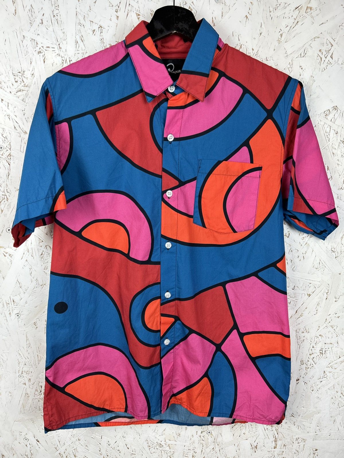 Parra Serpent Pattern Multicolor Short Sleeve Shirt