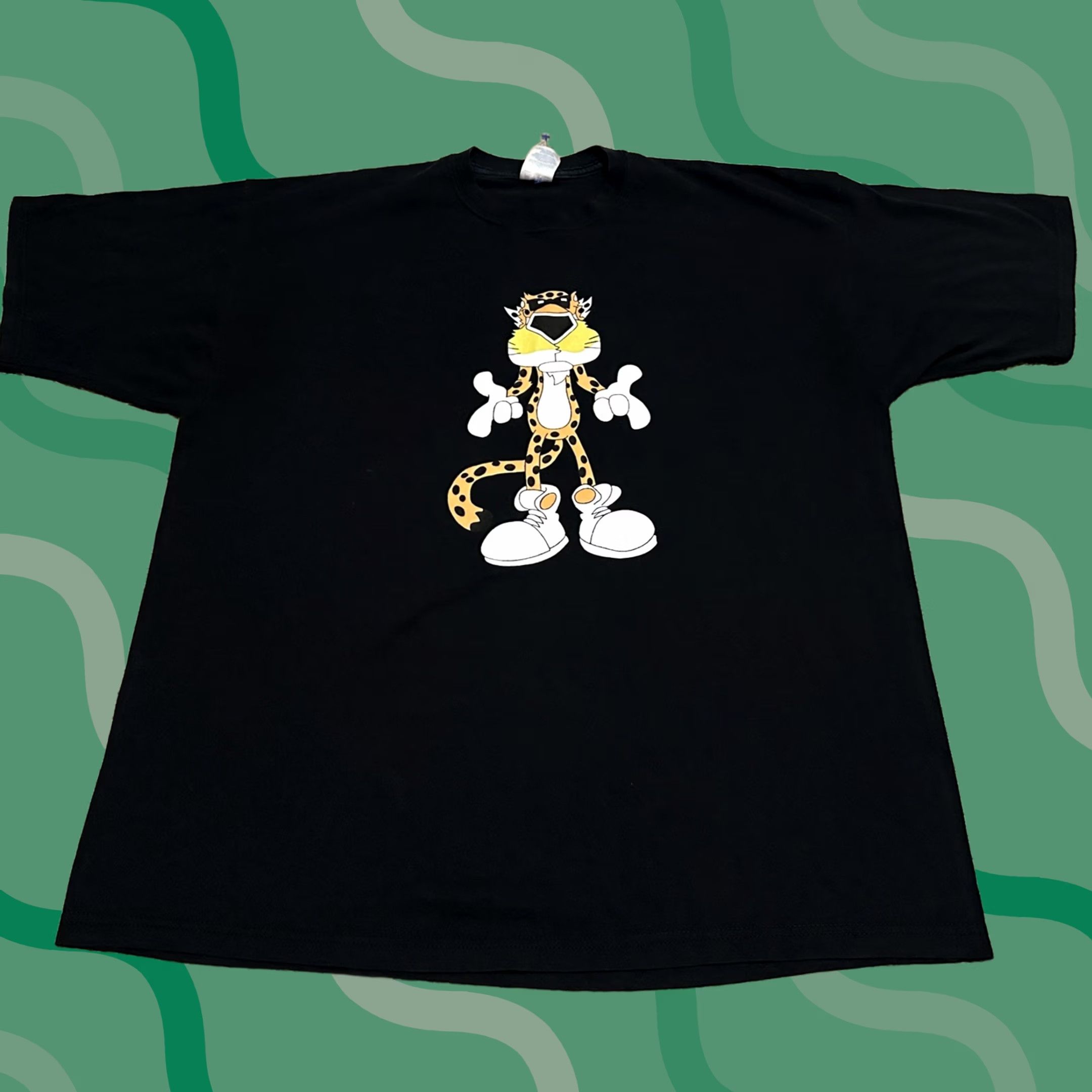 Gildan VINTAGE Cheetos Shirt Men's 2XL Black Graphic Print Chester Cheetah Logo 90s Cartoon Y2K Cotton Crew Neck T-Shirt Size 2XL Mens Size US XXL / EU 58 / 5 - 1 Thumbnail