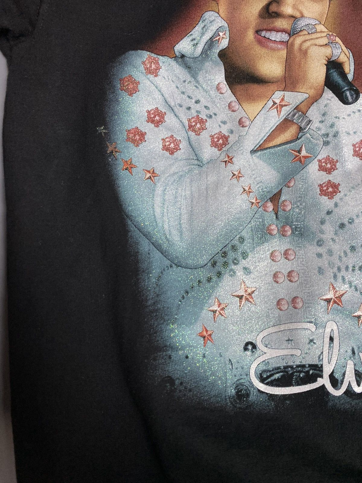 Band Tees VTG Rock@Tees Elvis Presley Full Zip Hoodie Women’s Size L Size L / US 10 / IT 46 - 13 Thumbnail