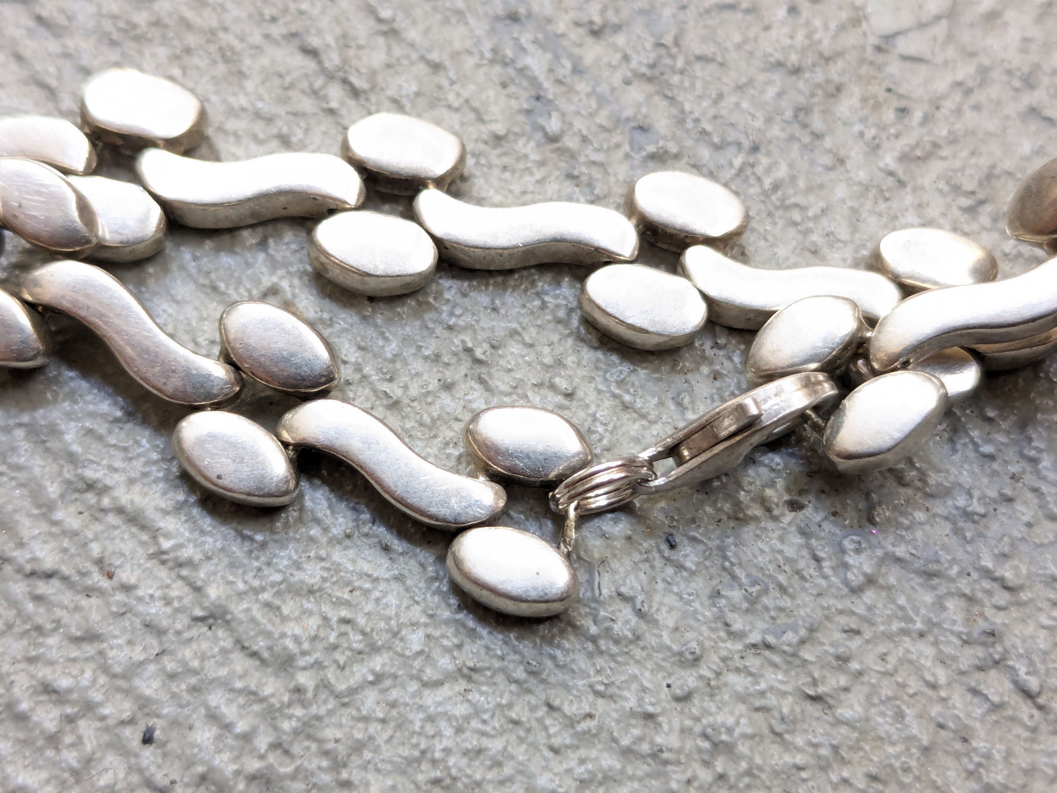 Other Vintage Sterling Silver Bracelet Link Chain 8" Biker Punk Size ONE SIZE - 13 Thumbnail