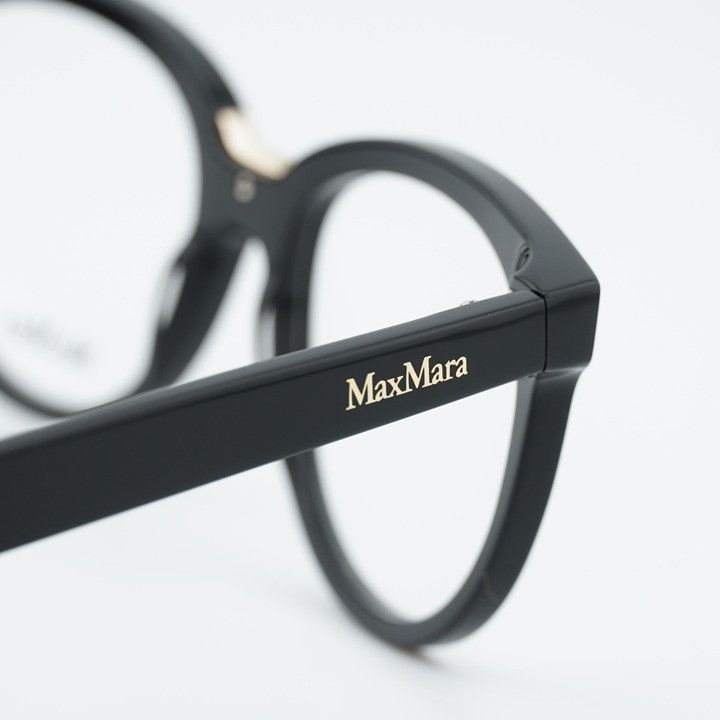 Max Mara Max Mara MM5110 001 Eyeglasses Black 52mm Oval Frame Size ONE SIZE - 7 Thumbnail