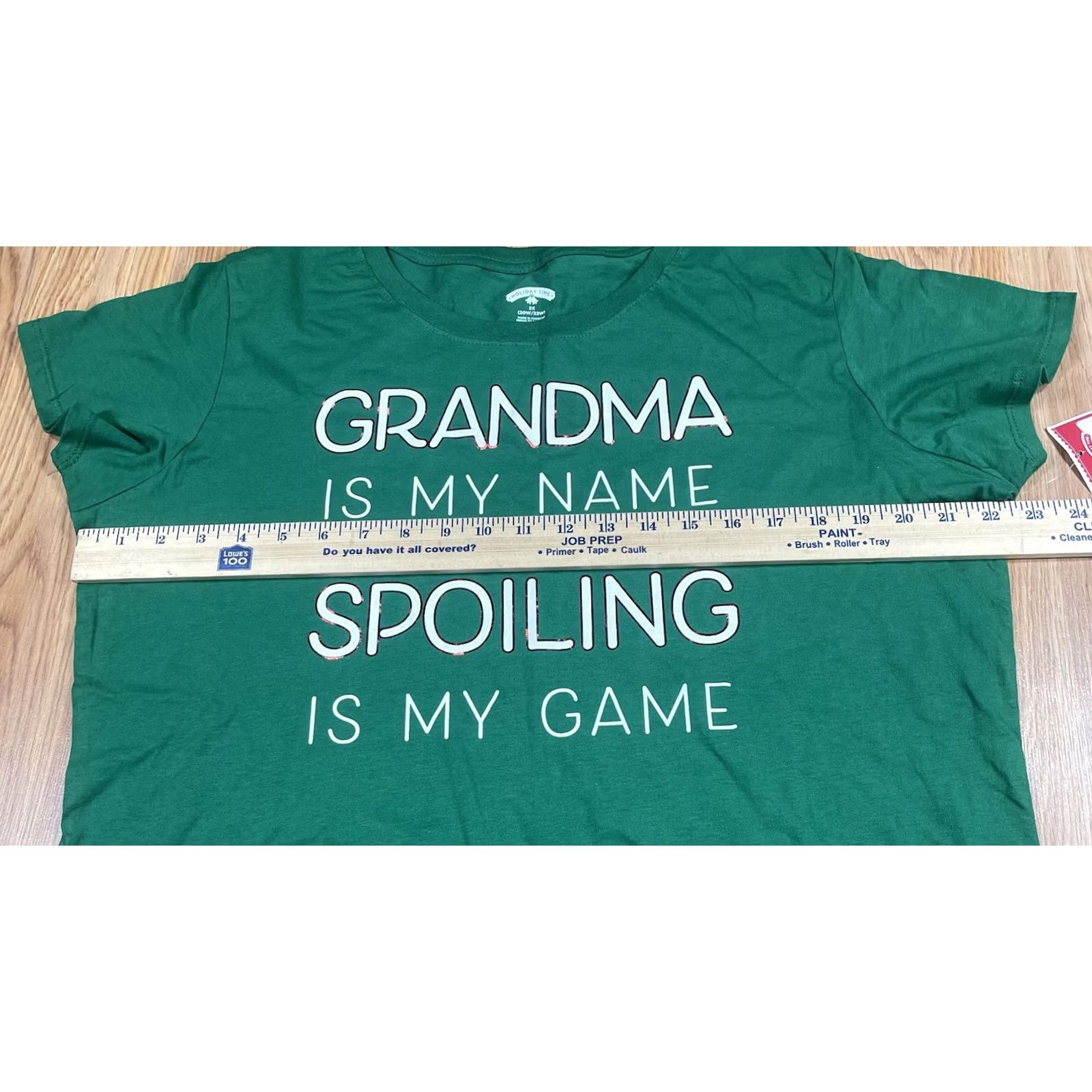 Vintage Holiday Time Shirt Womens 2XL Green Women Size 20W 22W Round Neck Short Sleeve NWT Size XXL / US 16-18 / IT 52-54 - 7 Thumbnail