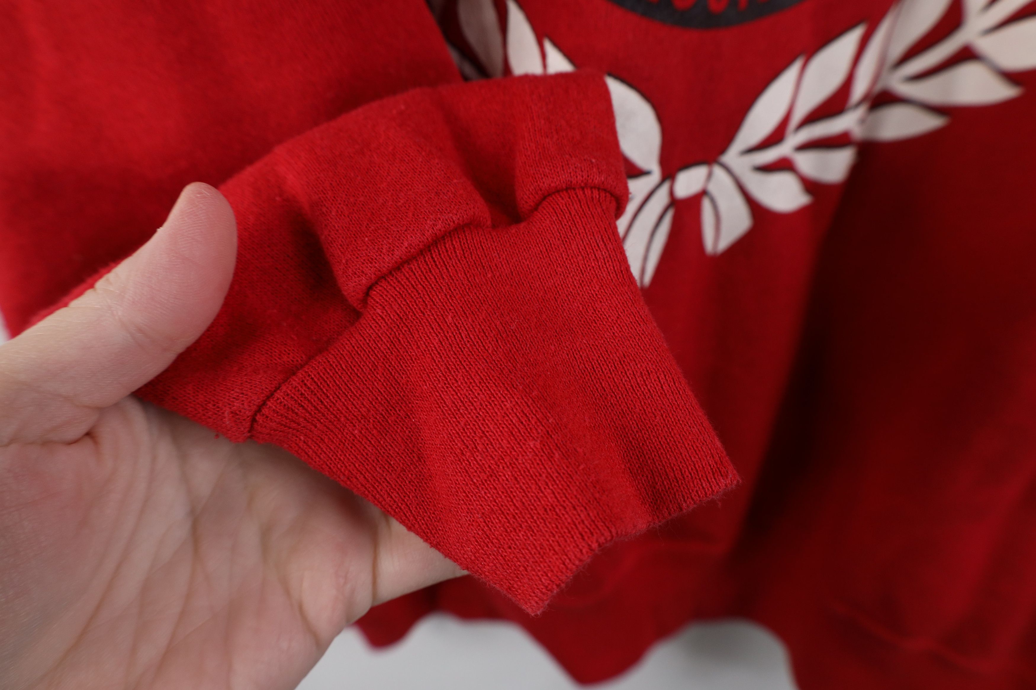 Vintage Vintage 70s 80s University Mock Neck Sweatshirt Red USA Size L / US 10 / IT 46 - 7 Thumbnail