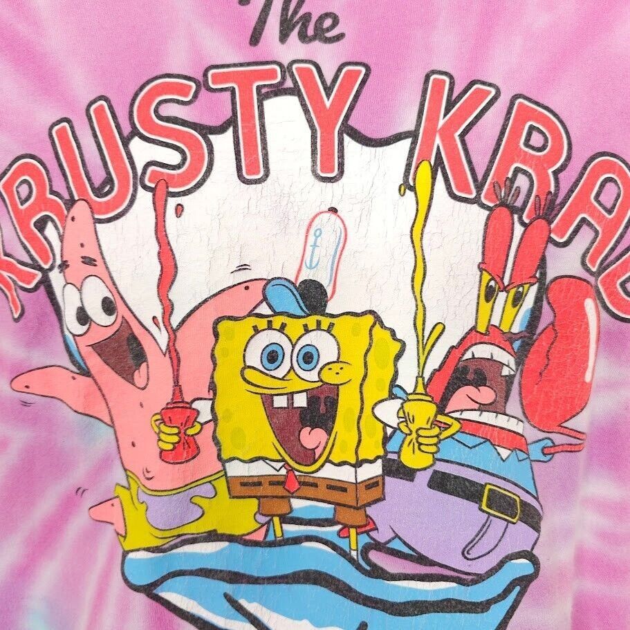 Nickelodeon SpongeBob SquarePants T Shirt Mens Size Small Pink Krusty Size US S / EU 44-46 / 1 - 2 Thumbnail